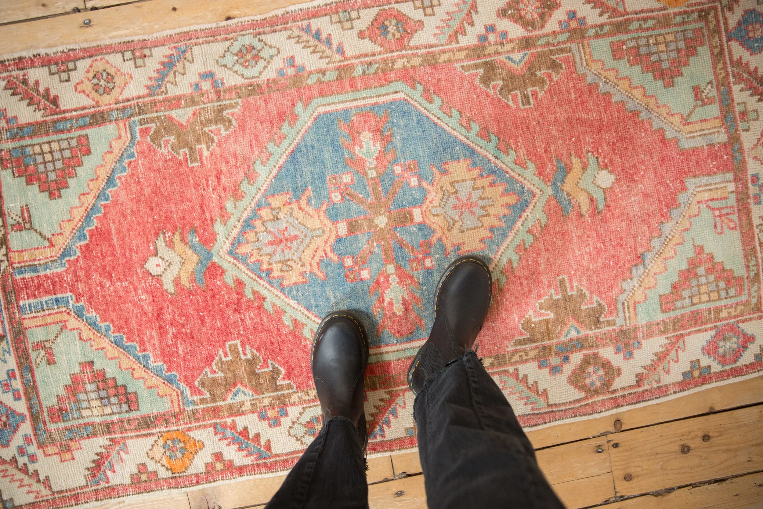 3x5.5 Vintage Distressed Oushak Rug - Image 2
