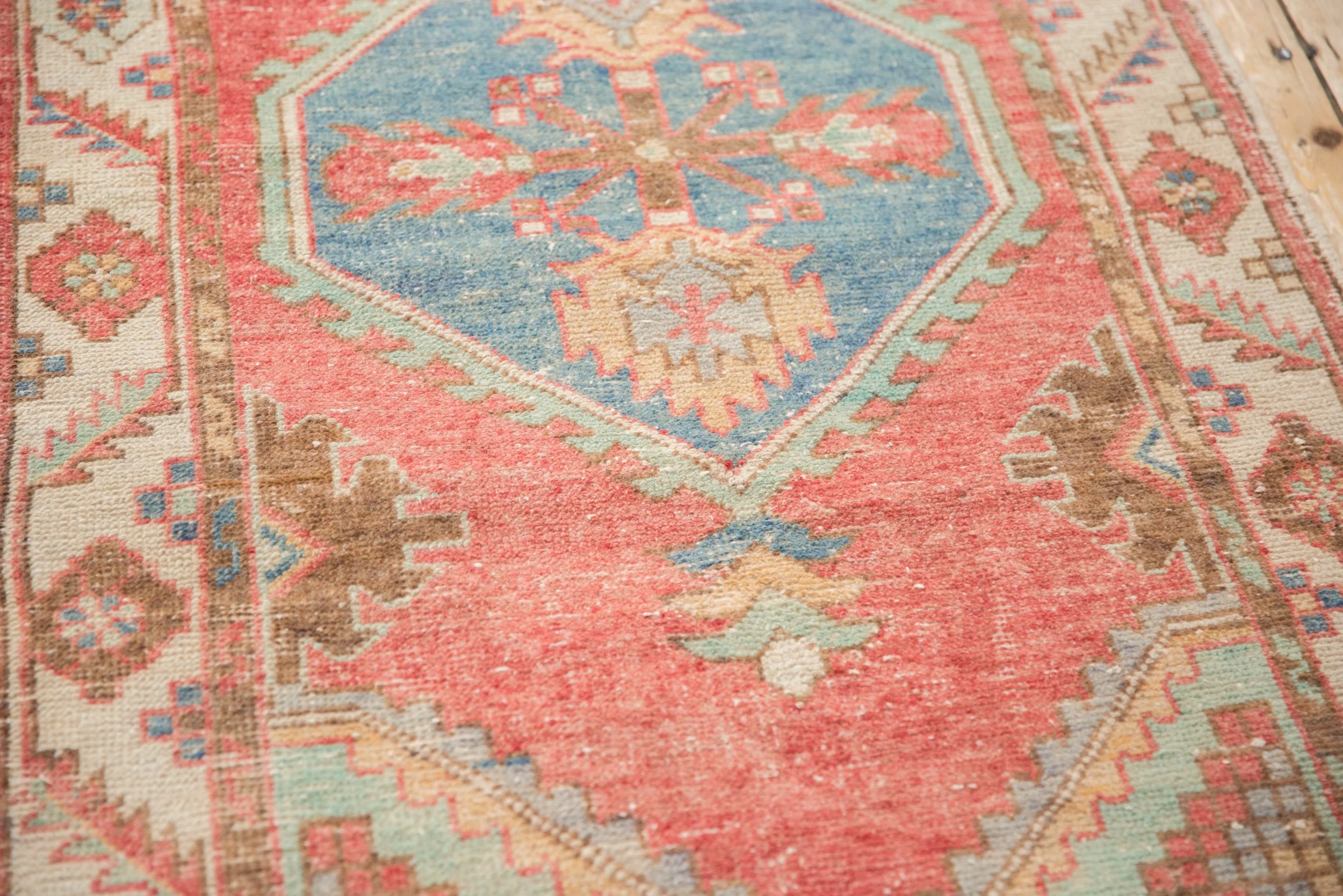 3x5.5 Vintage Distressed Oushak Rug - Image 7