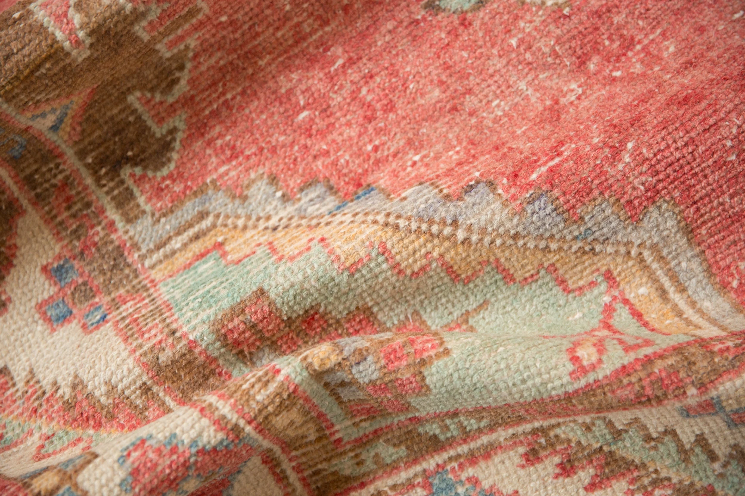 3x5.5 Vintage Distressed Oushak Rug - Image 8