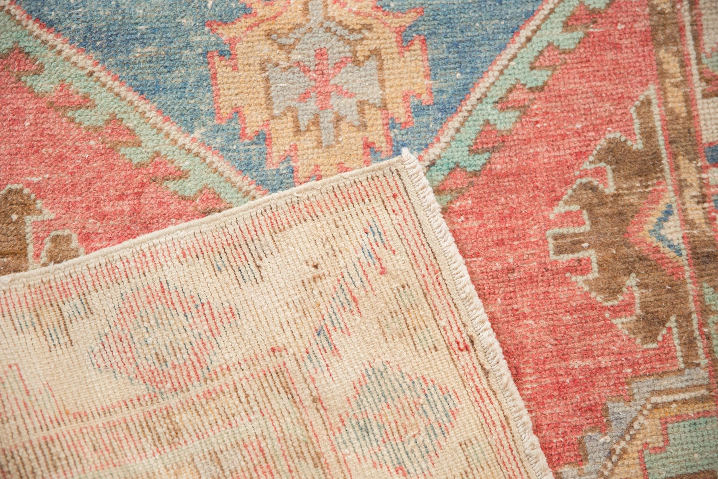 3x5.5 Vintage Distressed Oushak Rug - Image 9