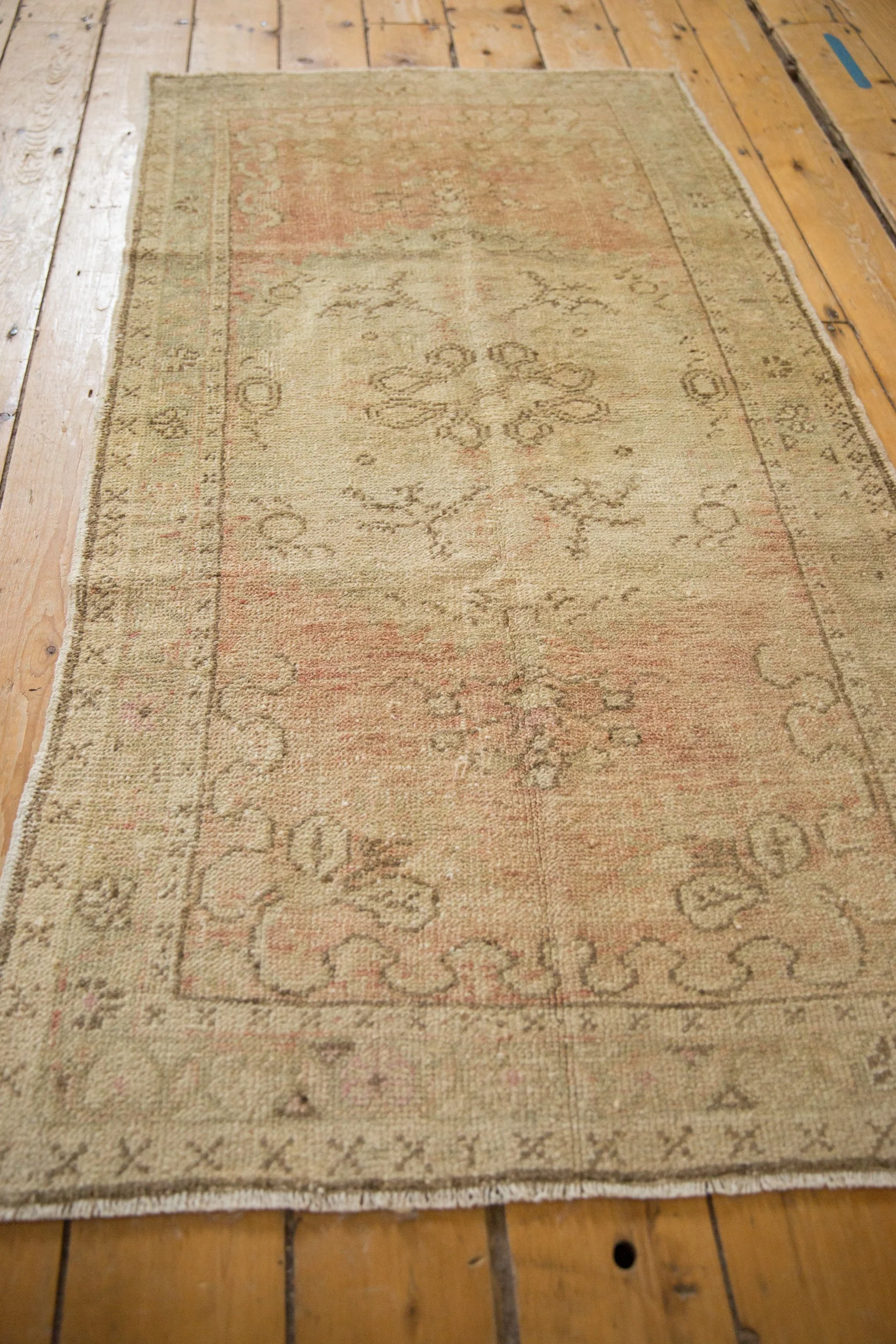 3x5.5 Vintage Distressed Oushak Rug - Image 7