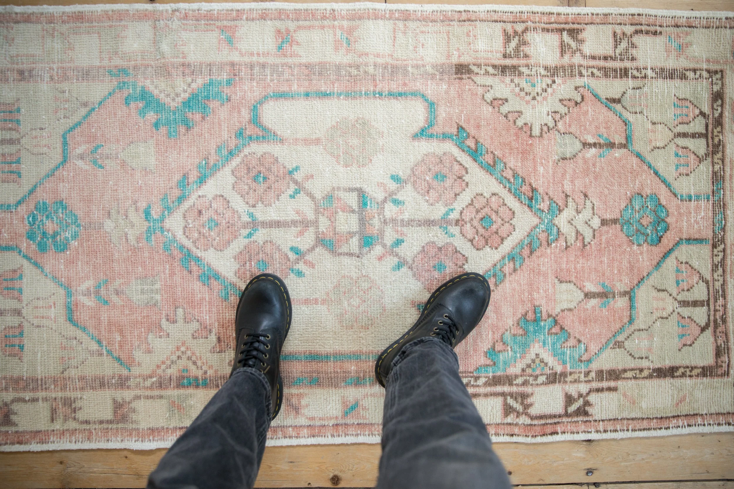 3x5.5 Vintage Distressed Oushak Rug - Image 2