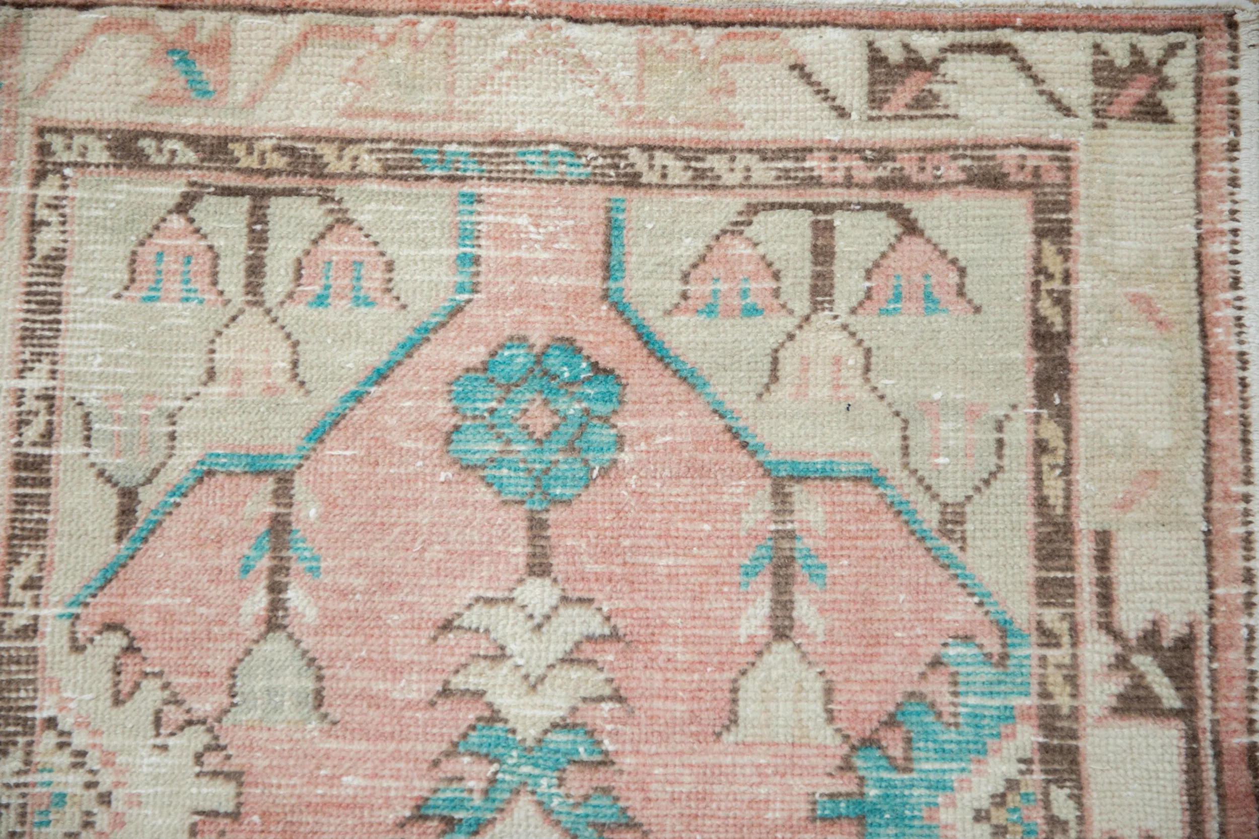 3x5.5 Vintage Distressed Oushak Rug - Image 3