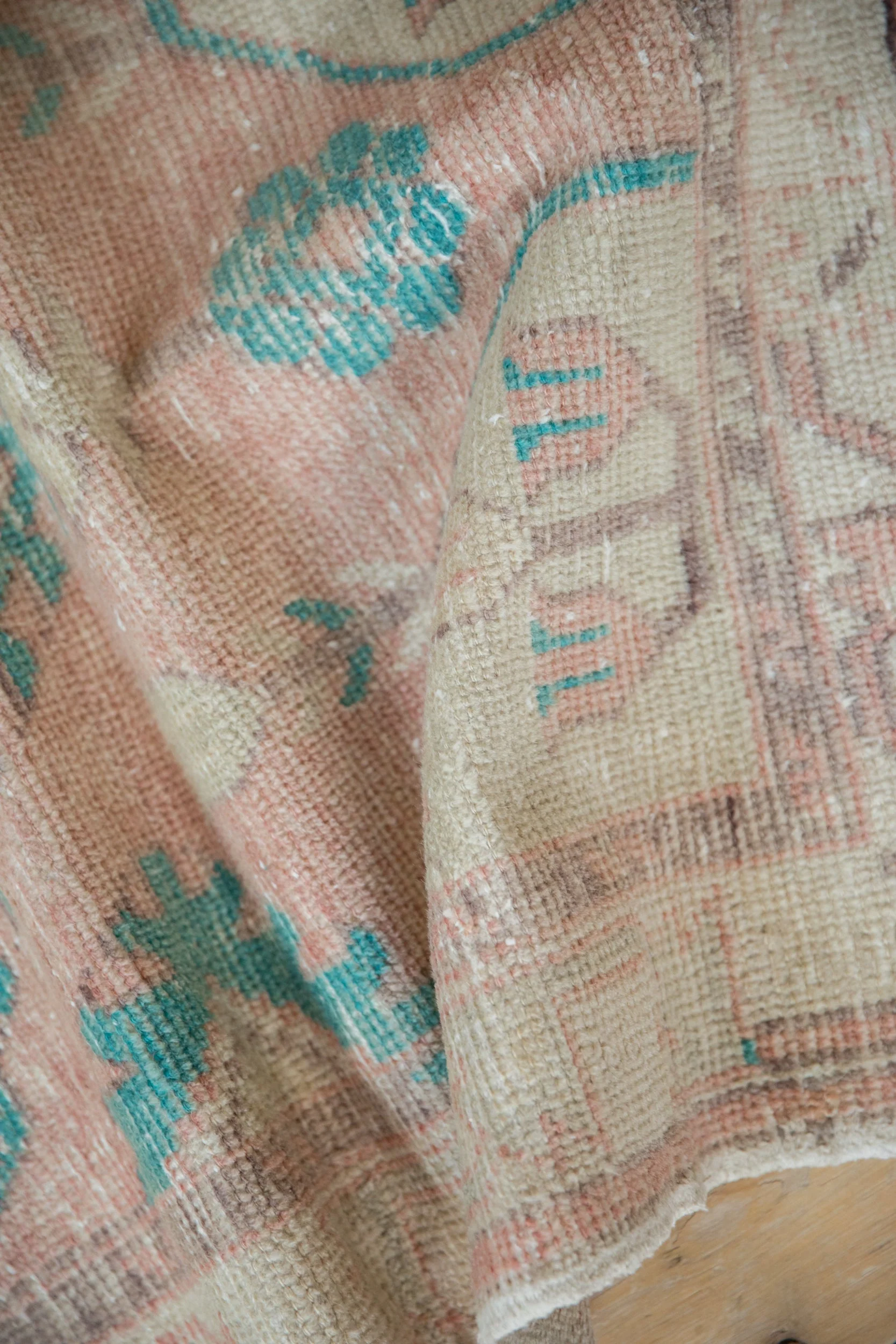 3x5.5 Vintage Distressed Oushak Rug - Image 7