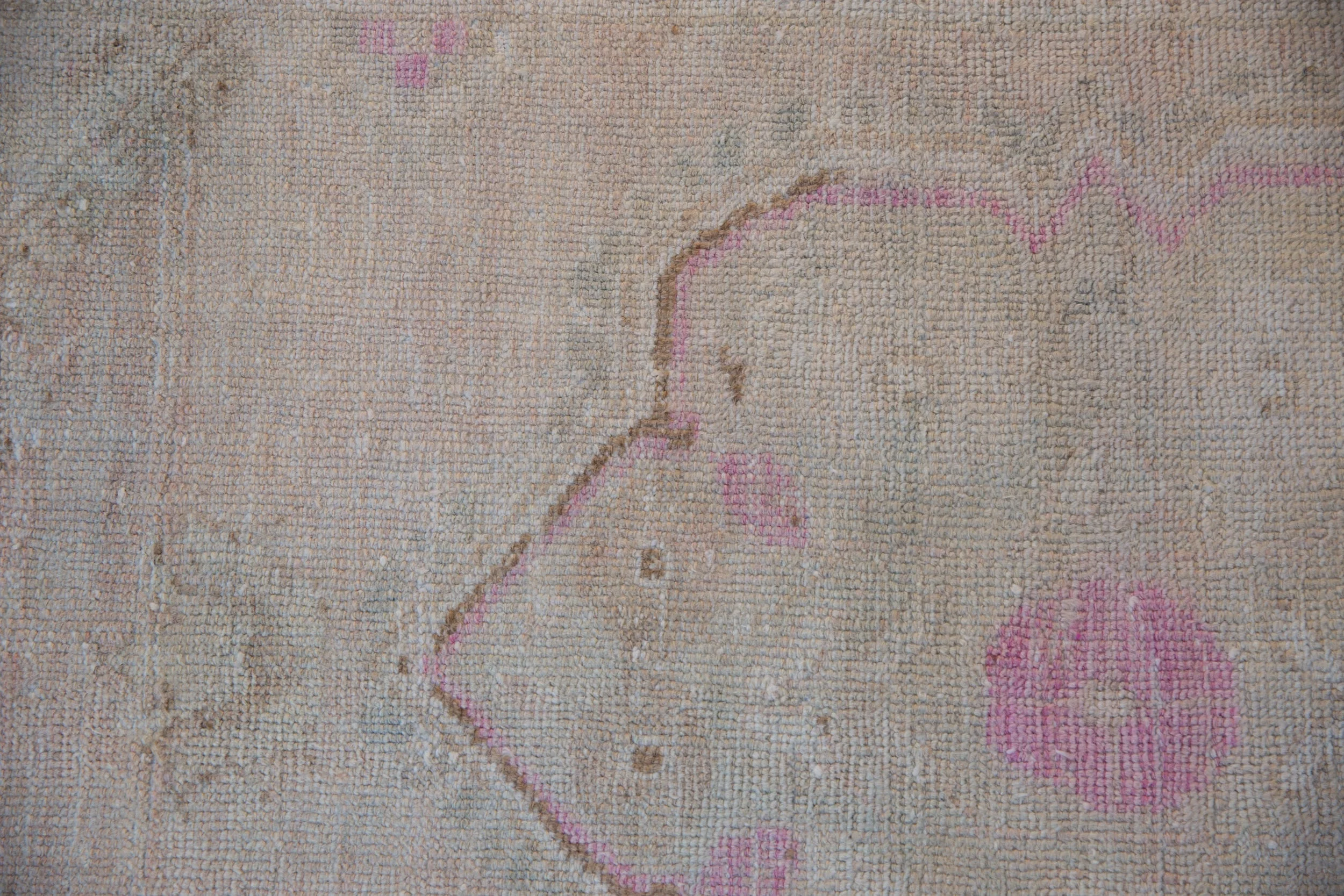 3x5.5 Vintage Distressed Oushak Rug - Image 8