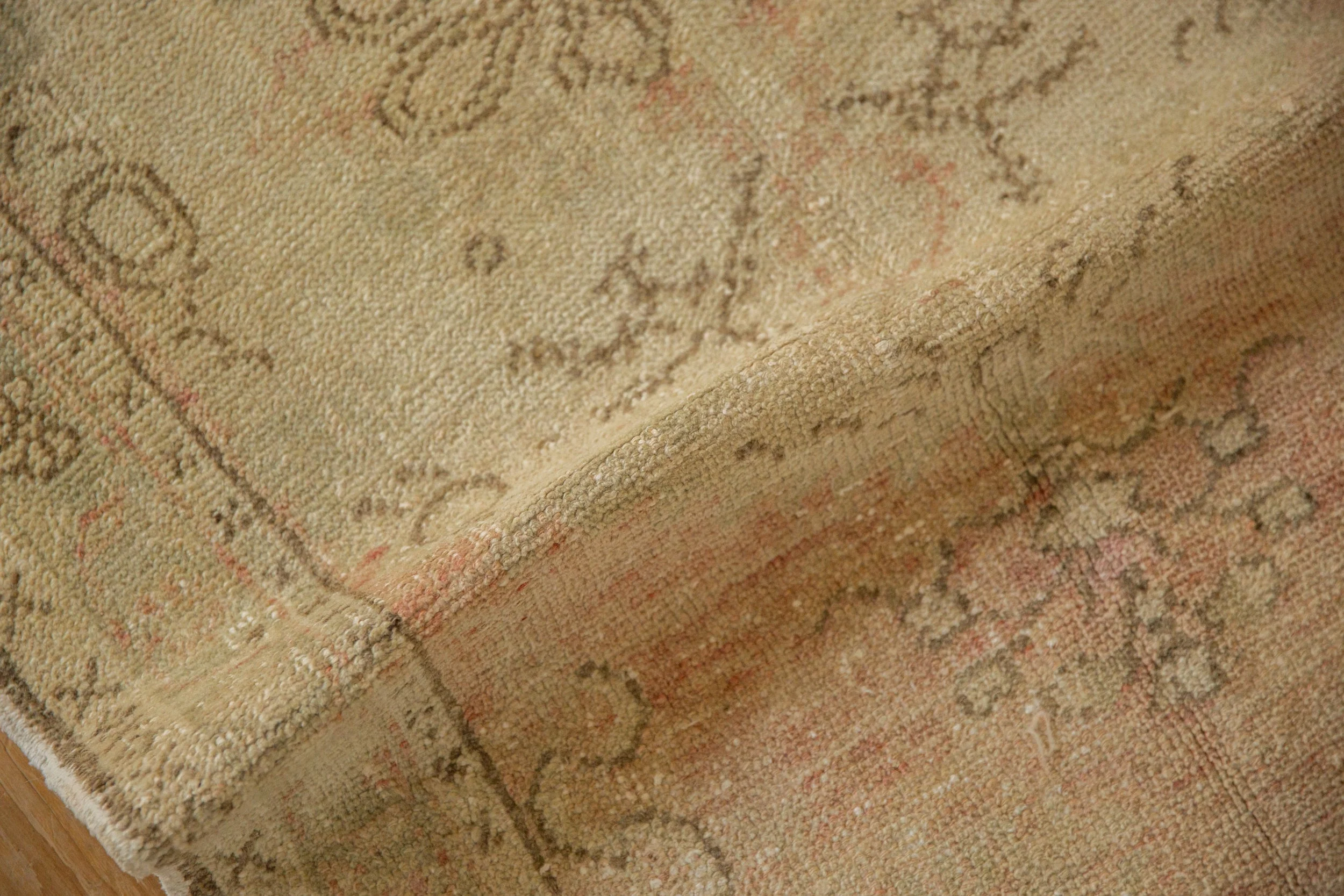 3x5.5 Vintage Distressed Oushak Rug - Image 9