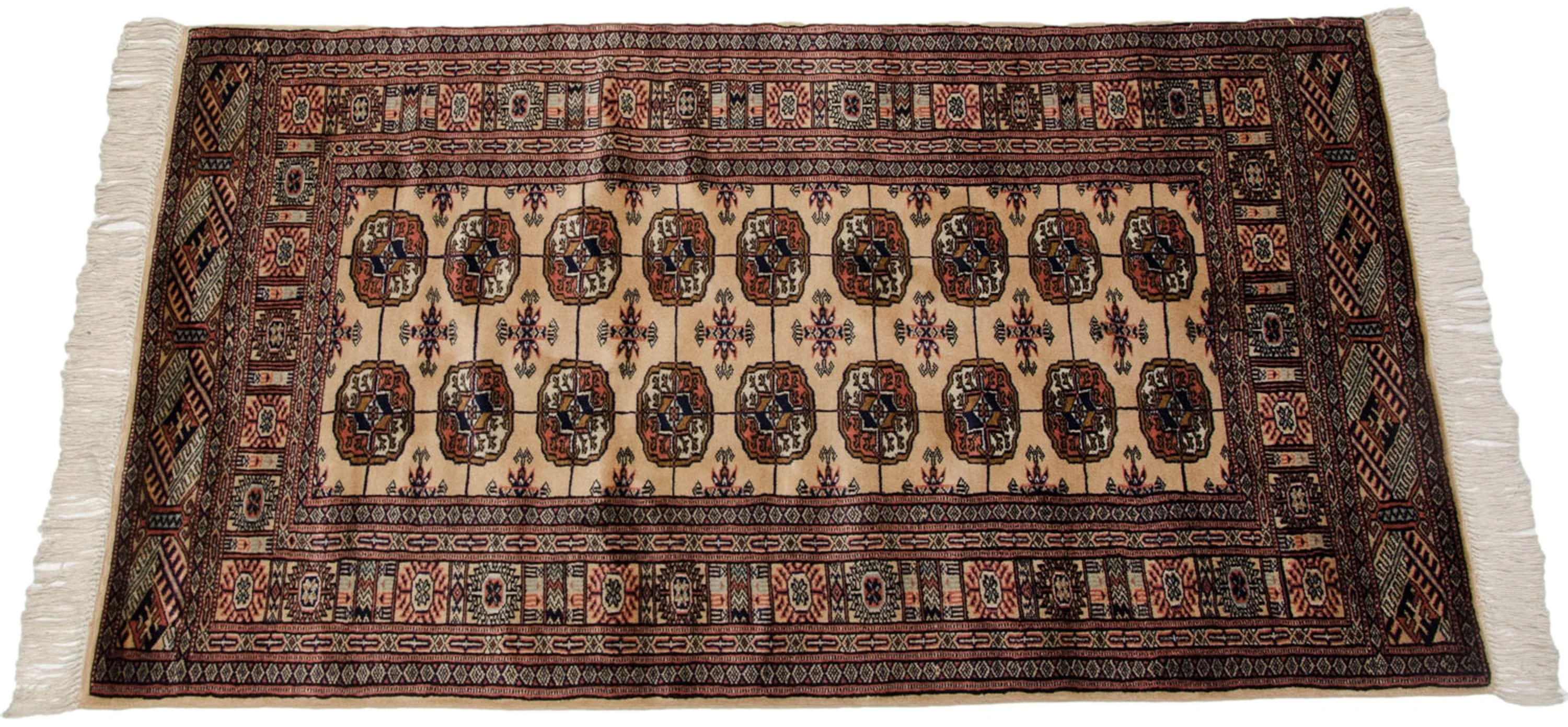 3x5.5 Vintage Fine Bokhara Rug - Image 3