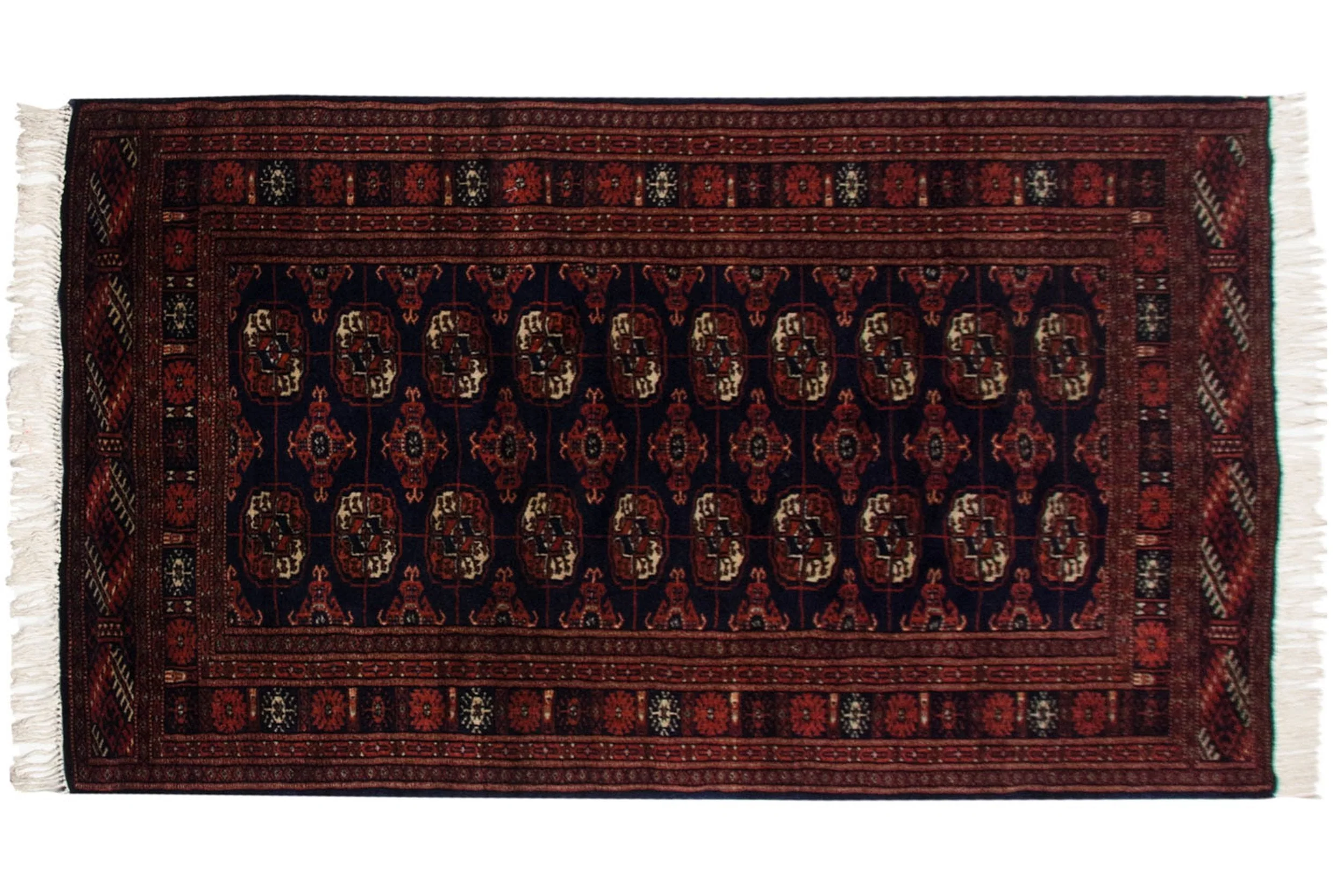 3x5.5 Vintage Fine Bokhara Rug - Image 2