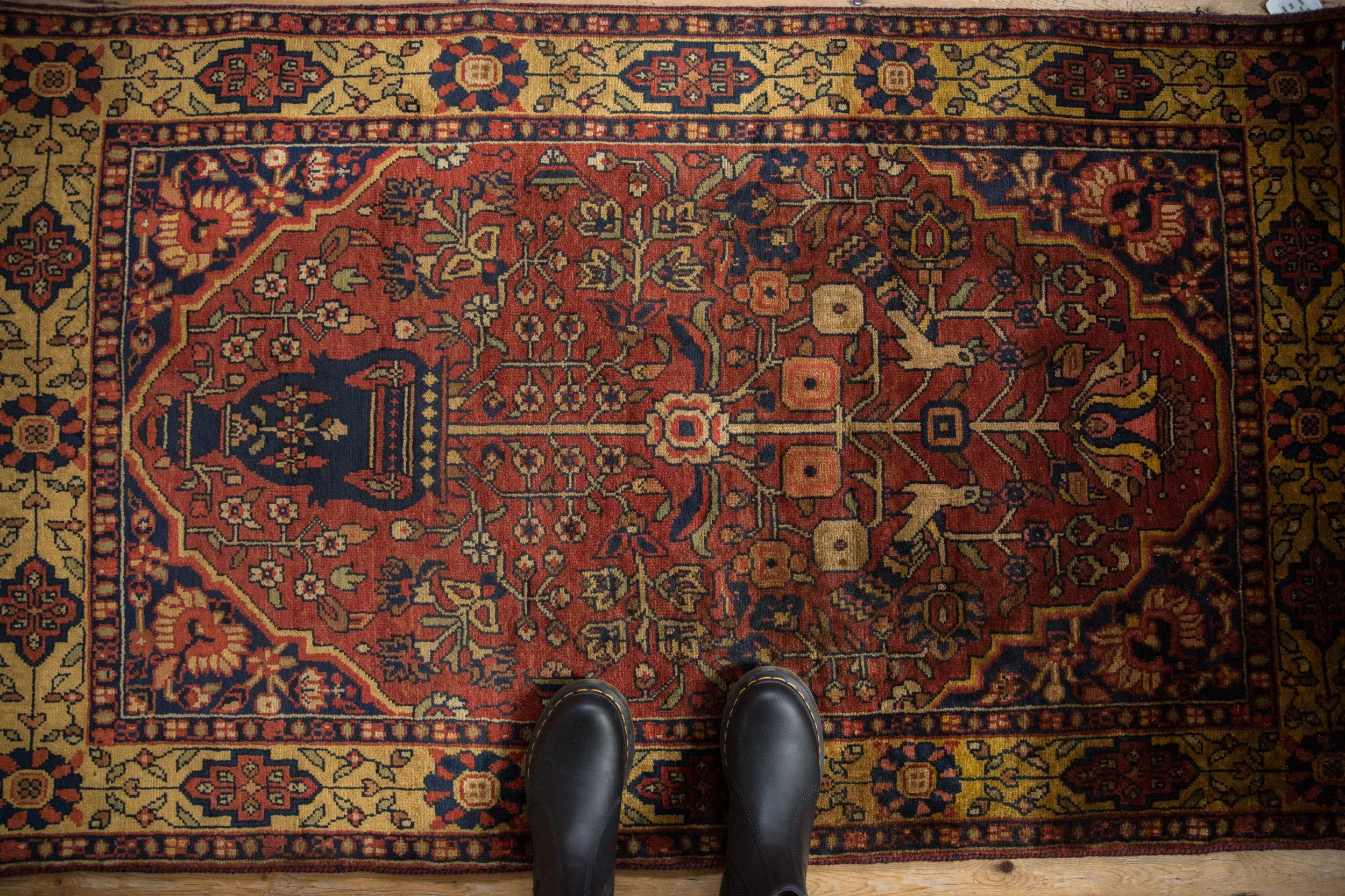 3x5.5 Vintage Indian Bakhtiari Design Rug - Image 2
