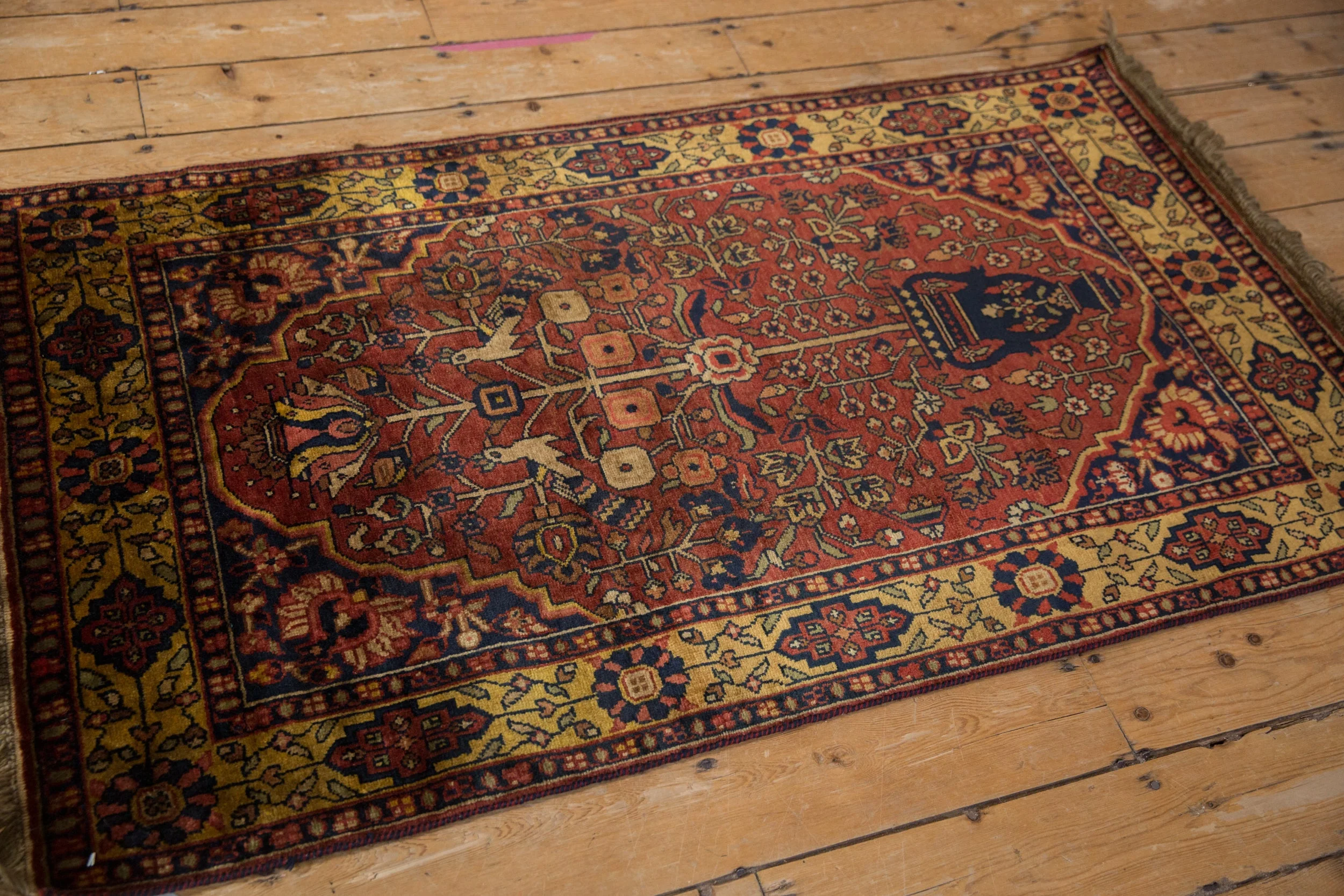 3x5.5 Vintage Indian Bakhtiari Design Rug - Image 4