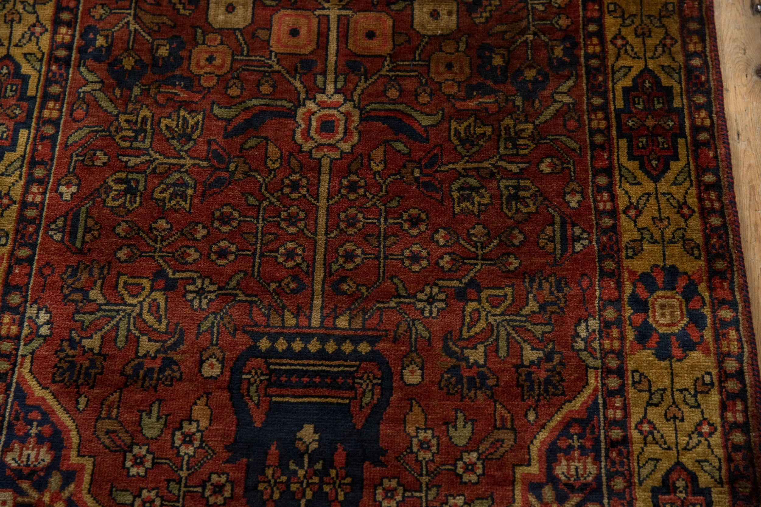 3x5.5 Vintage Indian Bakhtiari Design Rug - Image 9