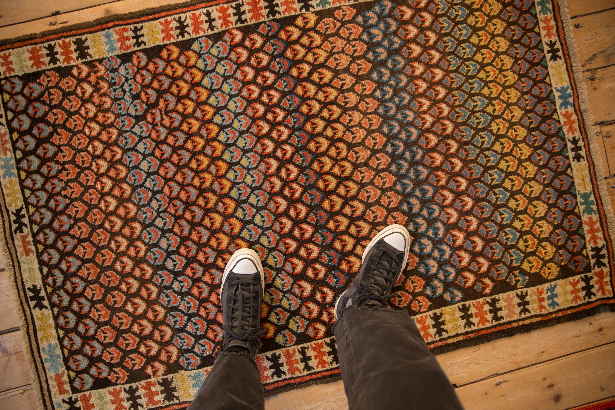 3x5 Antique Caucasian Rug - Image 2