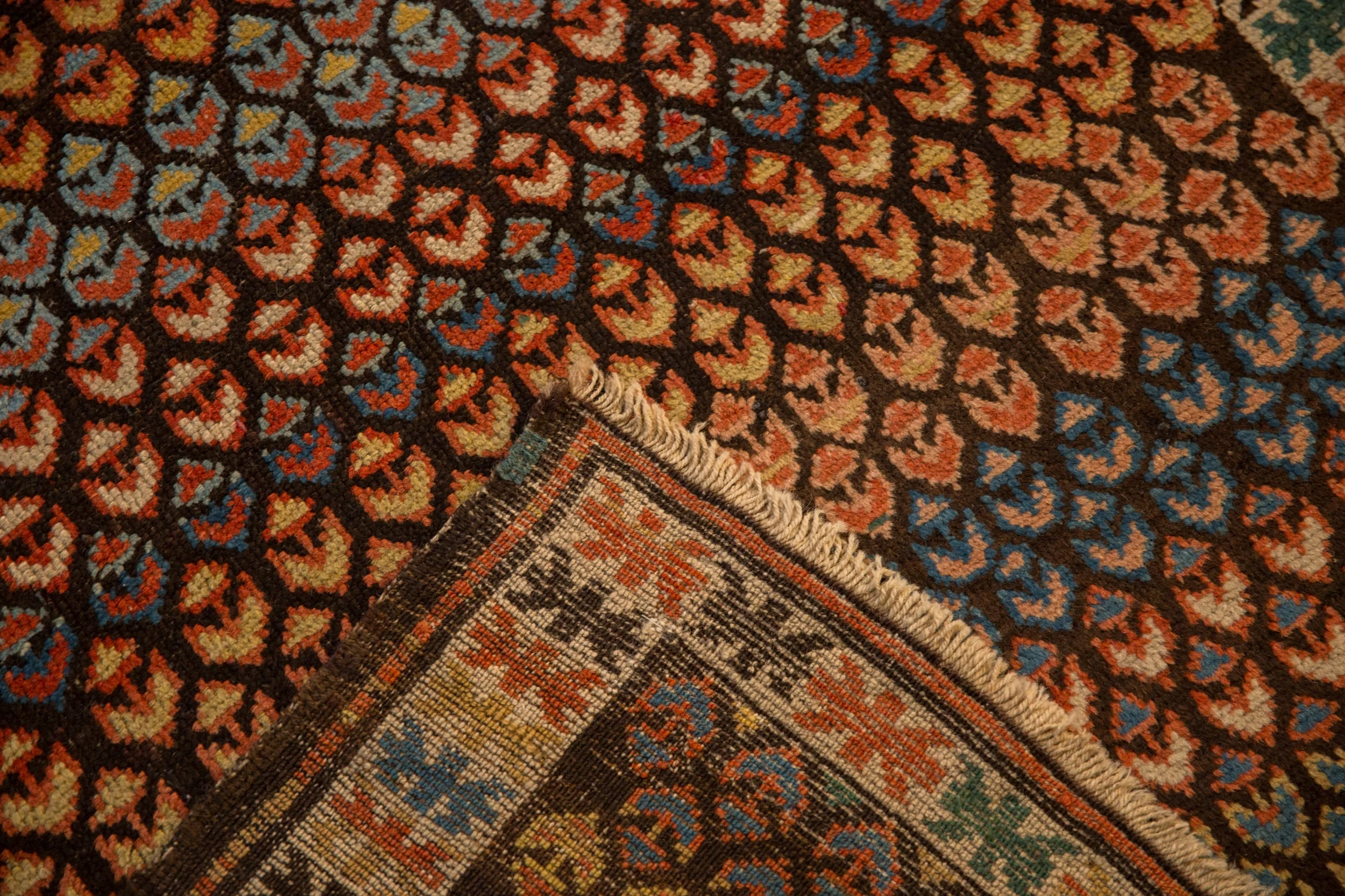 3x5 Antique Caucasian Rug - Image 9