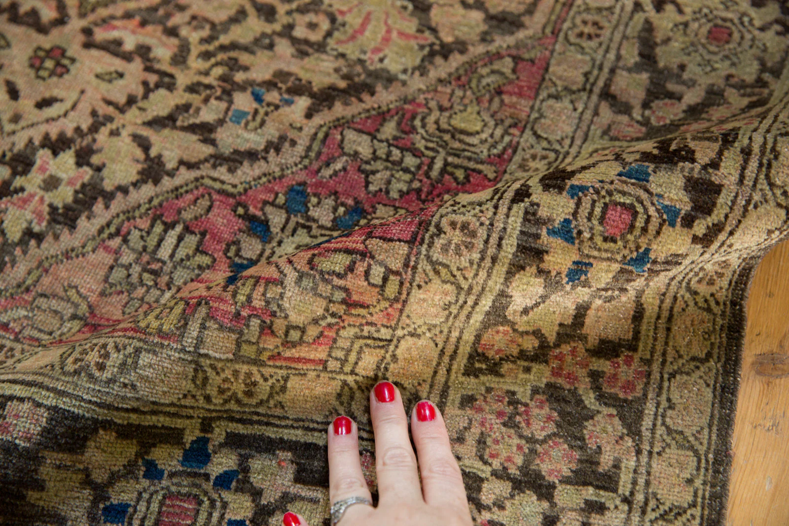 3x5 Antique Farahan Sarouk Rug - Image 7