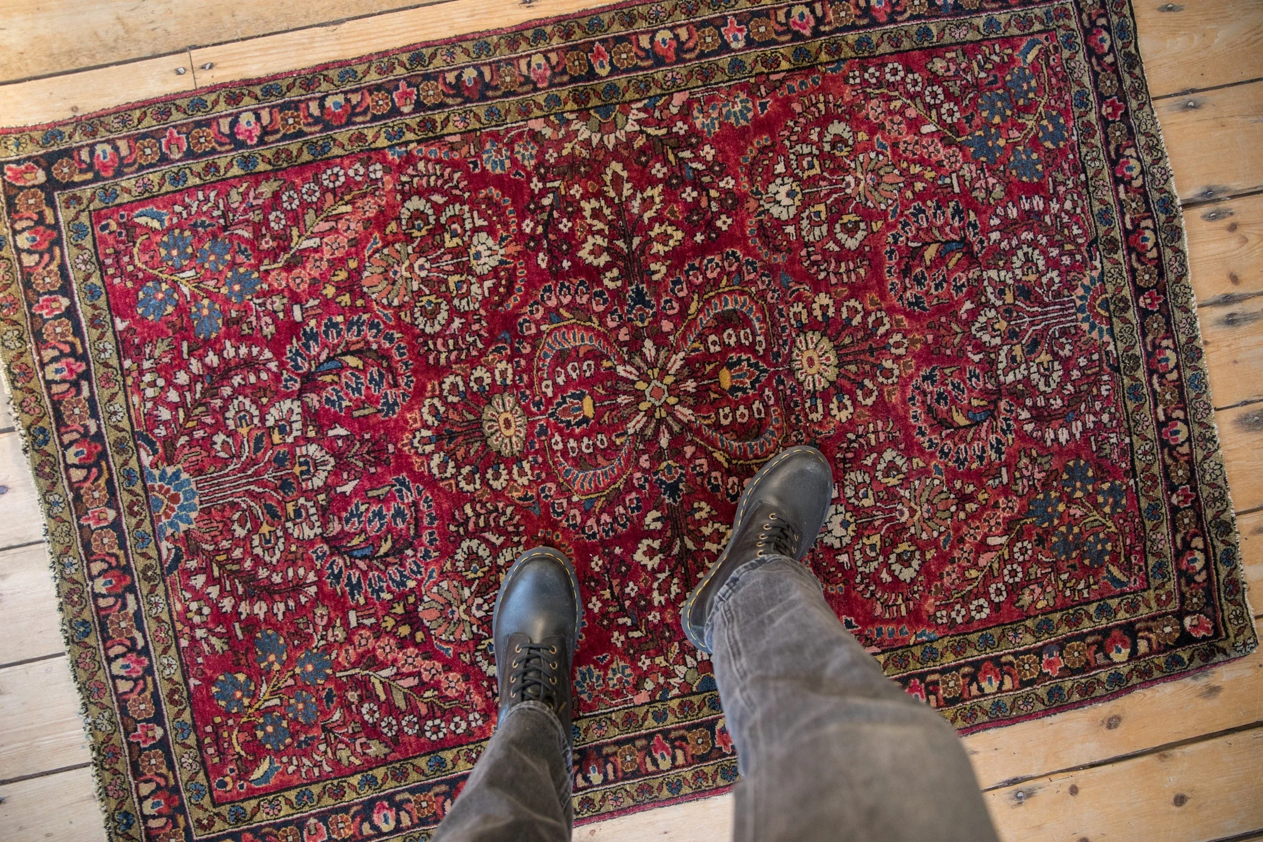 3x5 Antique German Sarouk Rug - Image 2