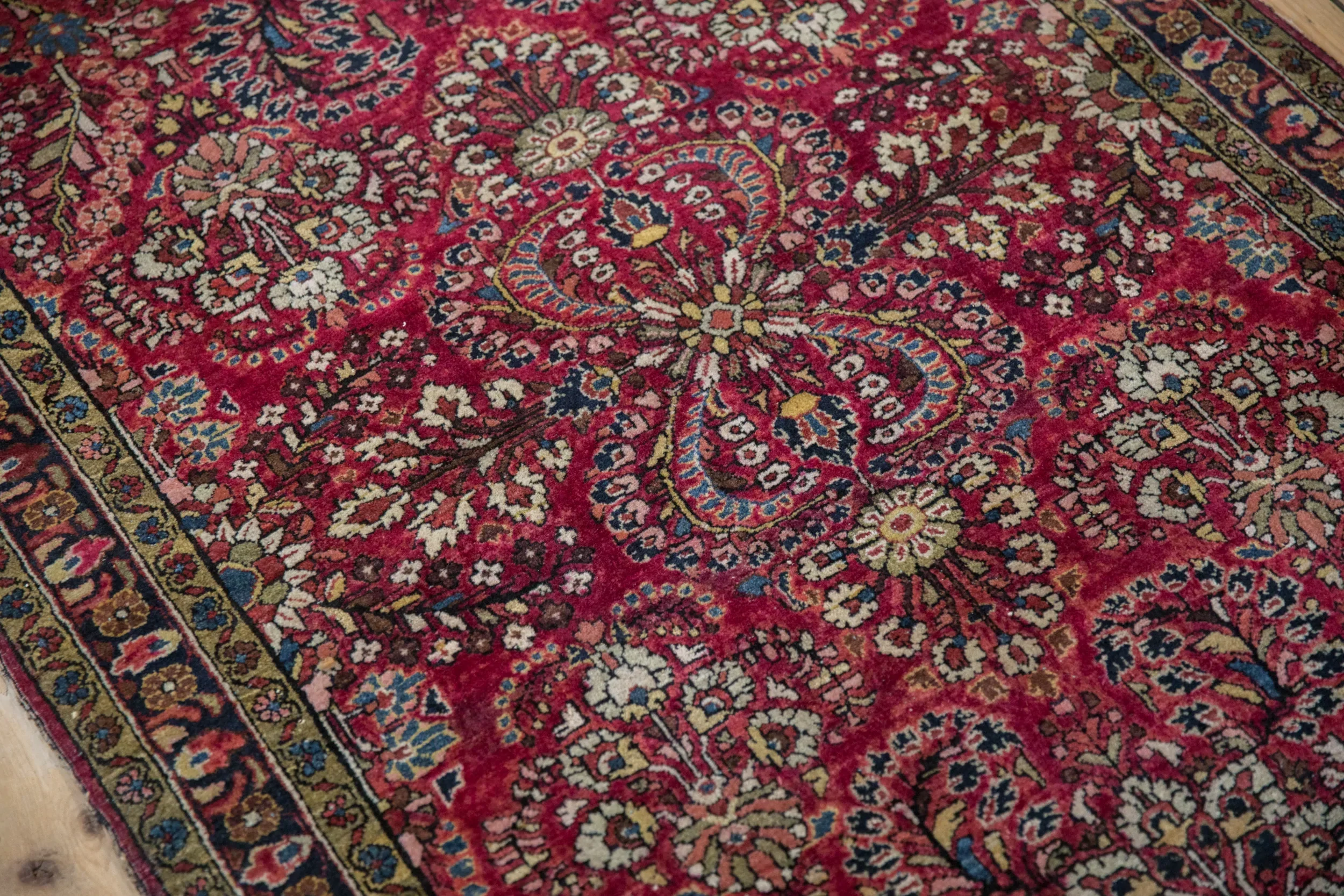 3x5 Antique German Sarouk Rug - Image 7