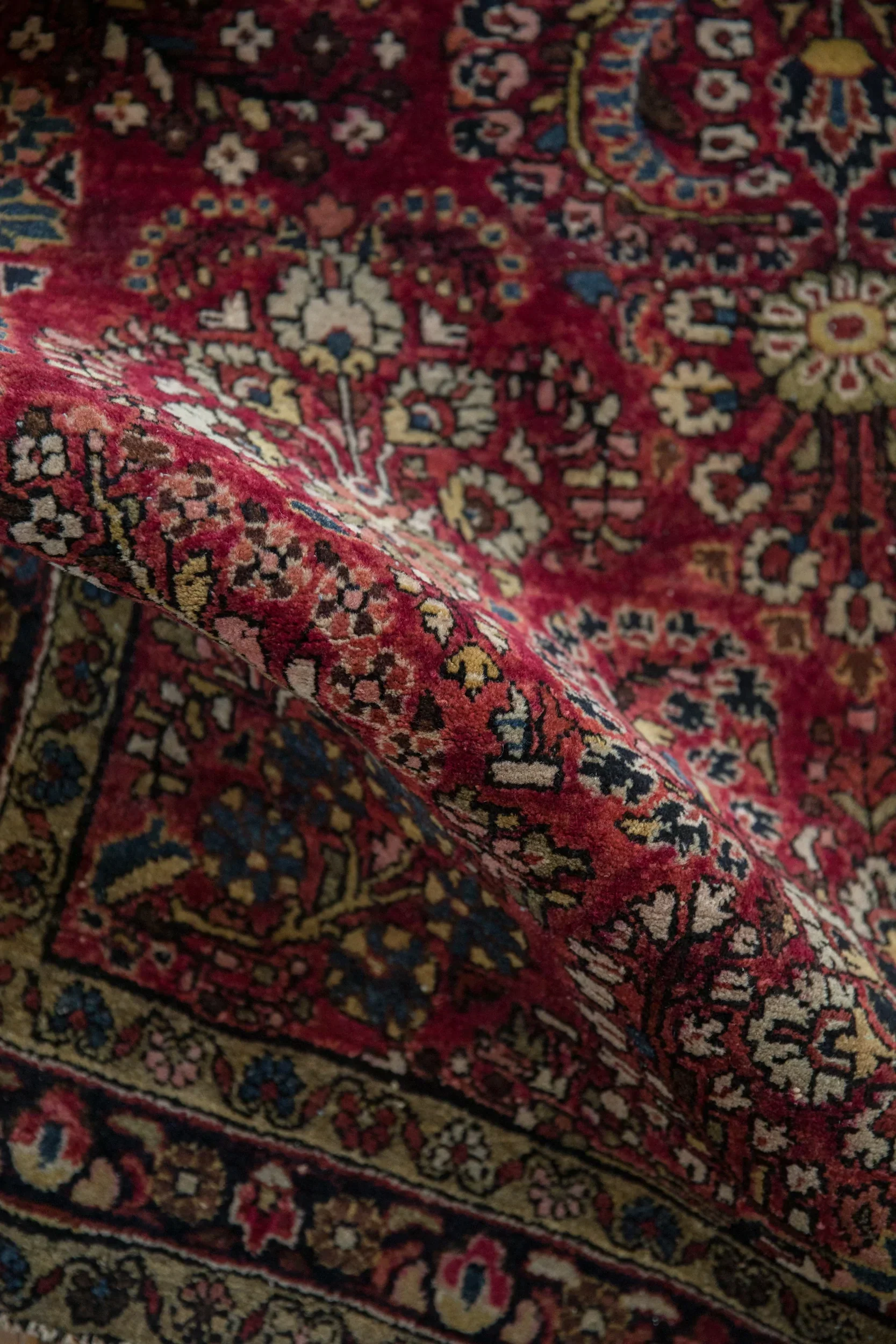 3x5 Antique German Sarouk Rug - Image 8