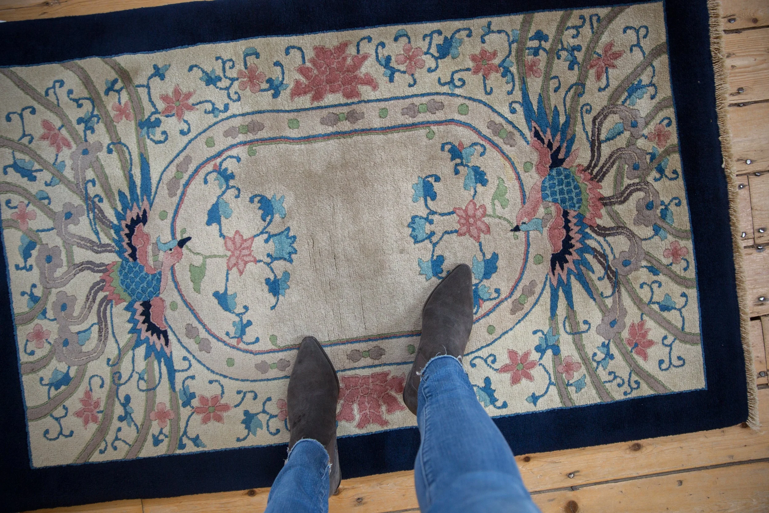 3x5 Vintage Art Deco Rug - Image 2