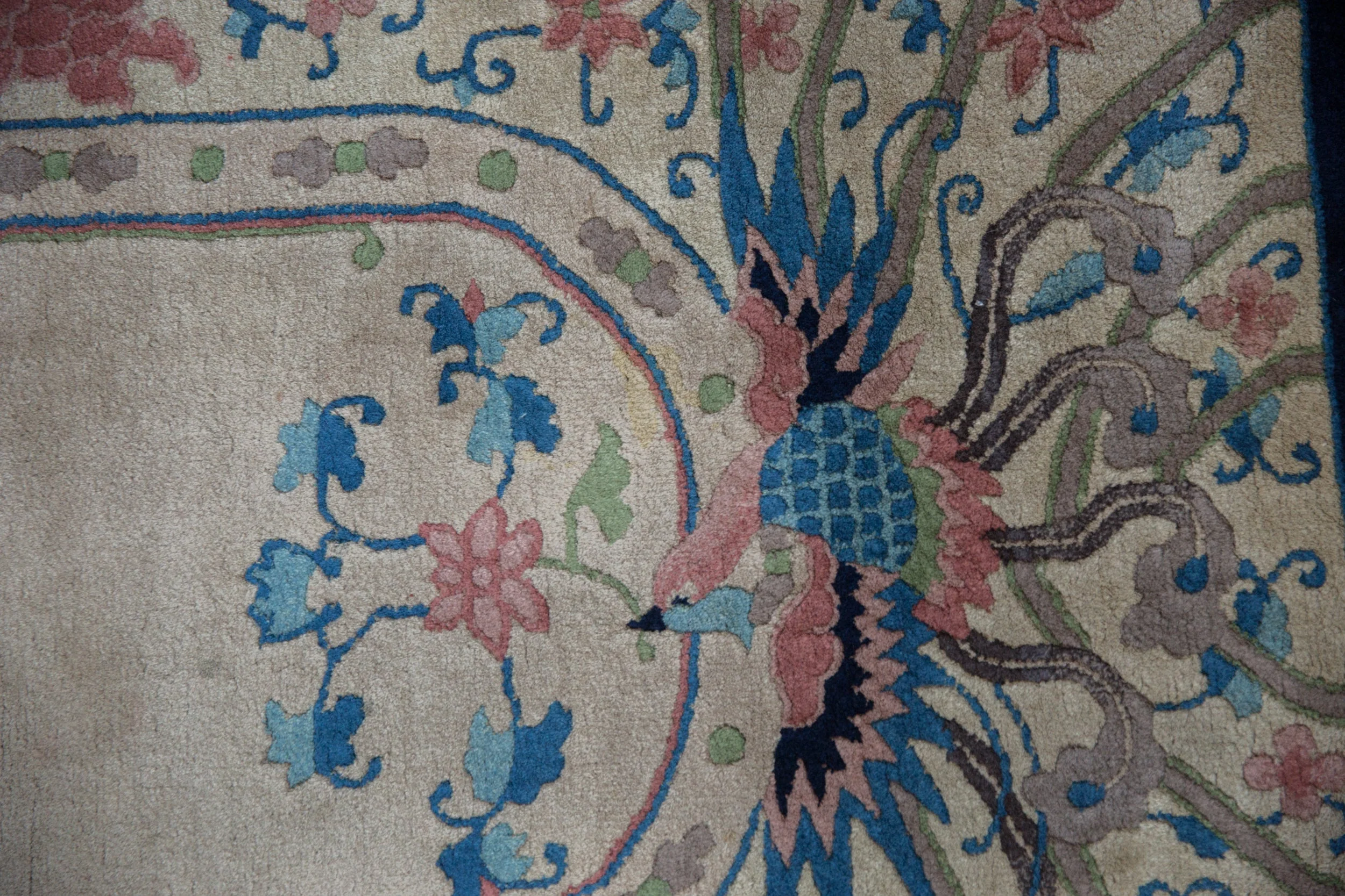 3x5 Vintage Art Deco Rug - Image 4