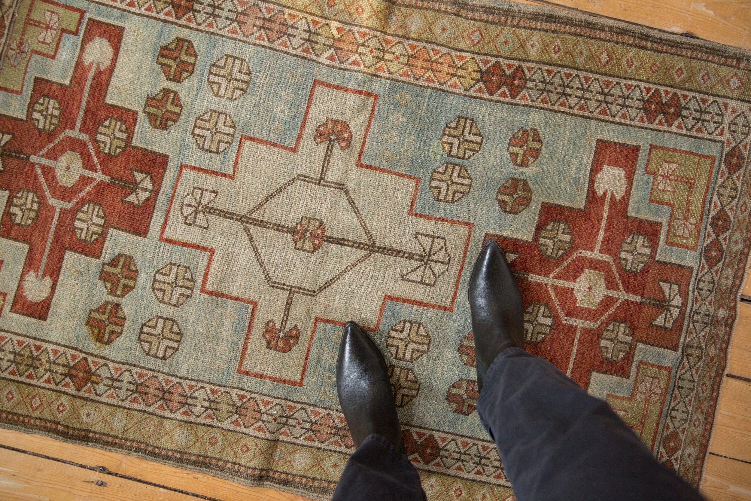 3x5 Vintage Distressed Caucasian Rug - Image 2