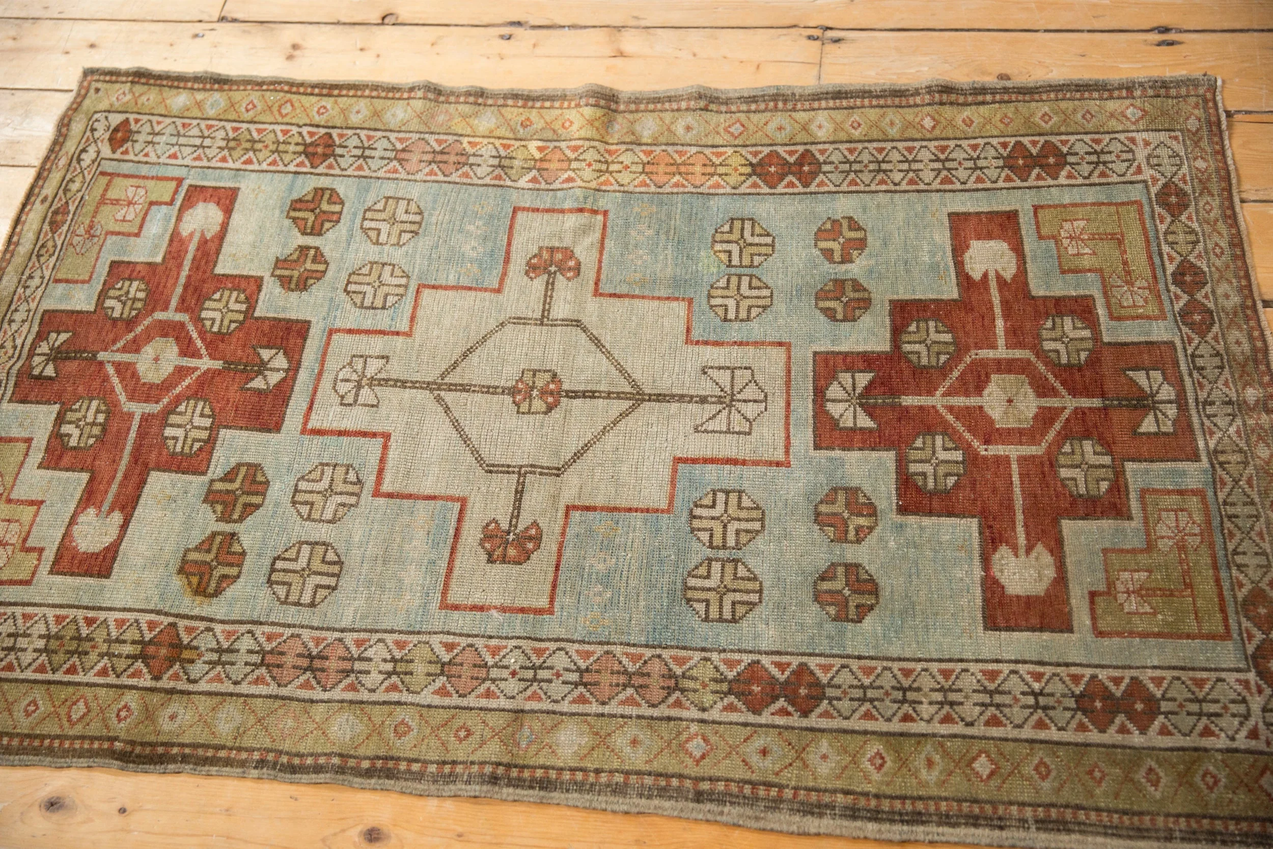 3x5 Vintage Distressed Caucasian Rug - Image 6