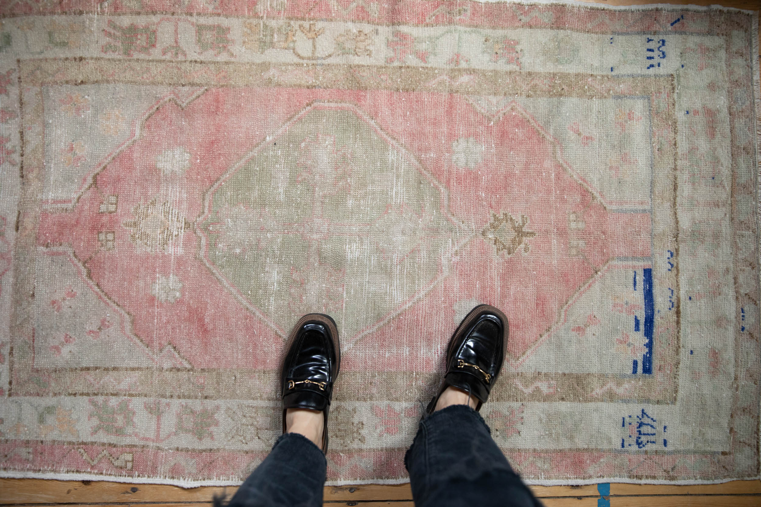 3x5 Vintage Distressed Oushak Rug - Image 2