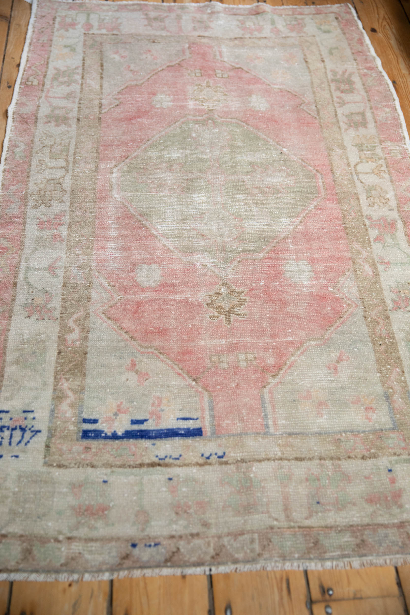 3x5 Vintage Distressed Oushak Rug - Image 3