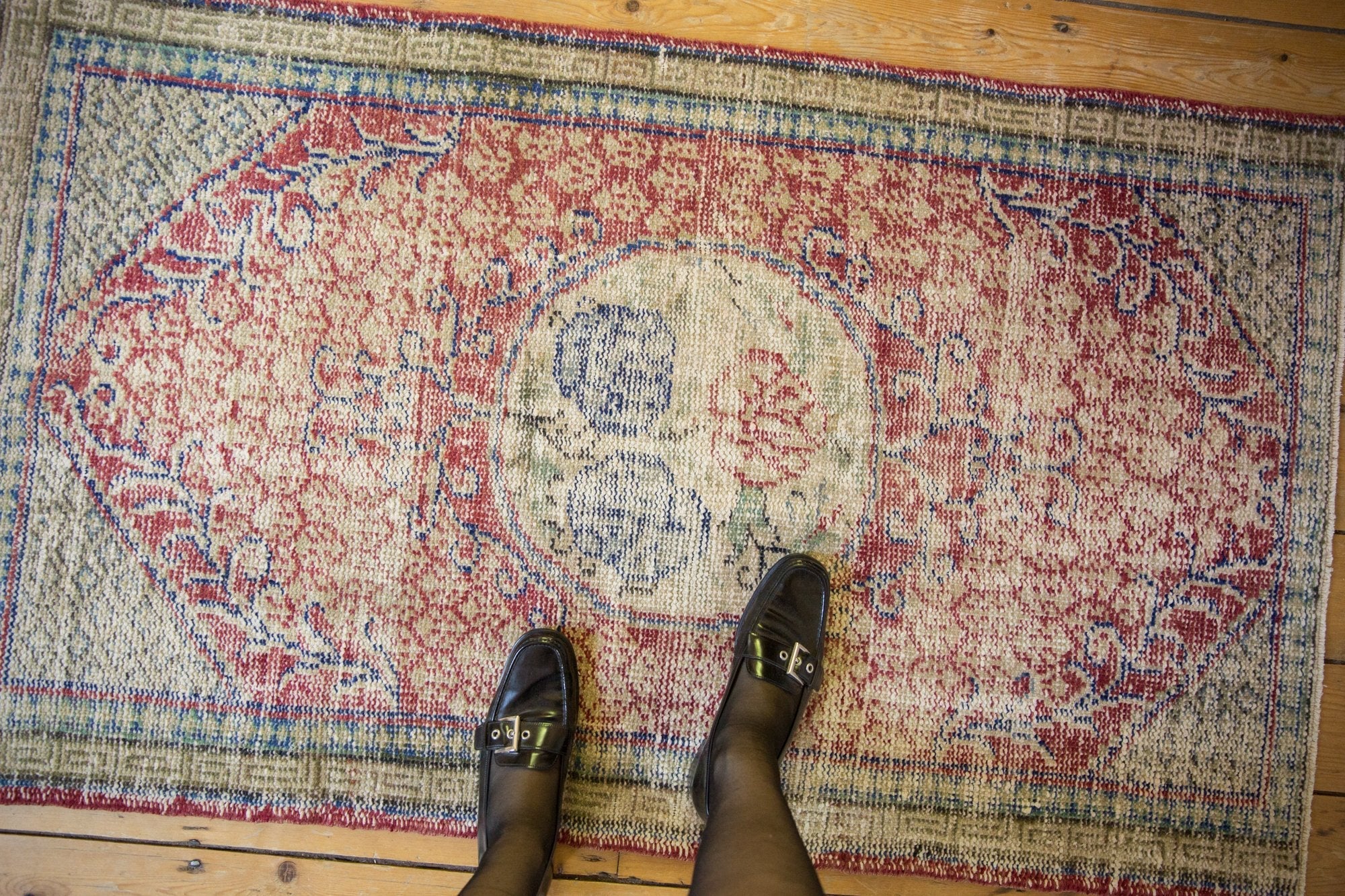 3x5 Vintage Distressed Oushak Rug - Image 2