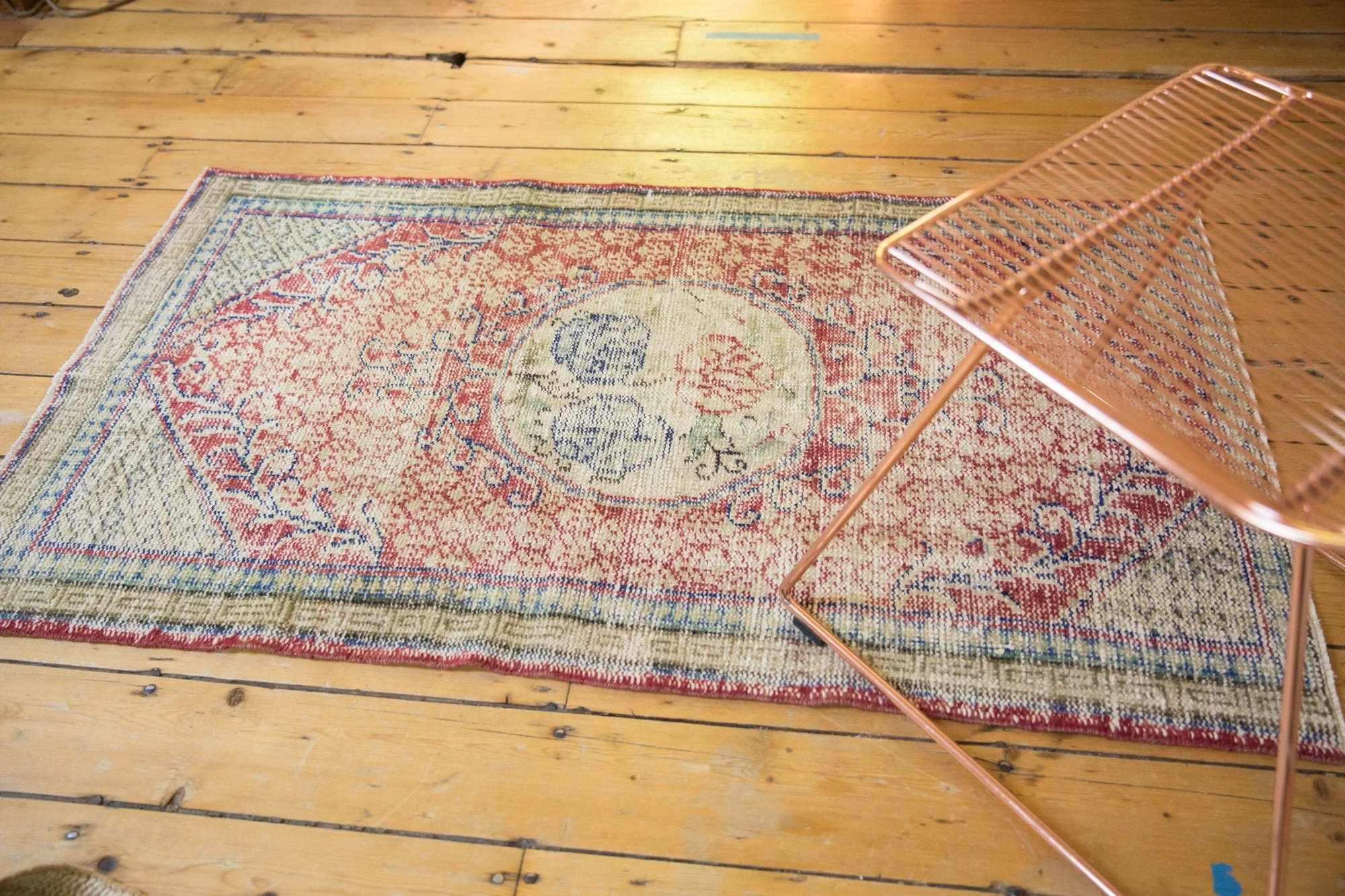 3x5 Vintage Distressed Oushak Rug - Image 3