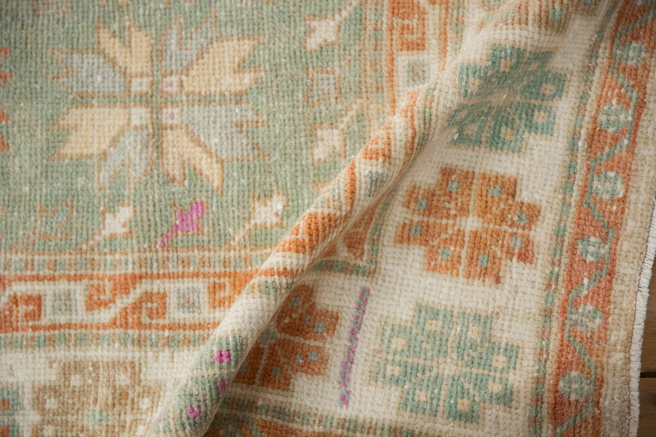 3x5 Vintage Distressed Oushak Rug - Image 9