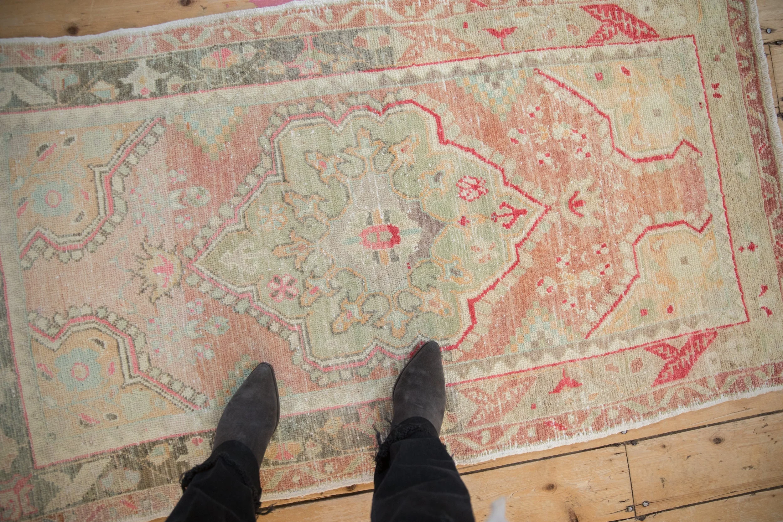 3x5 Vintage Distressed Oushak Rug - Image 2