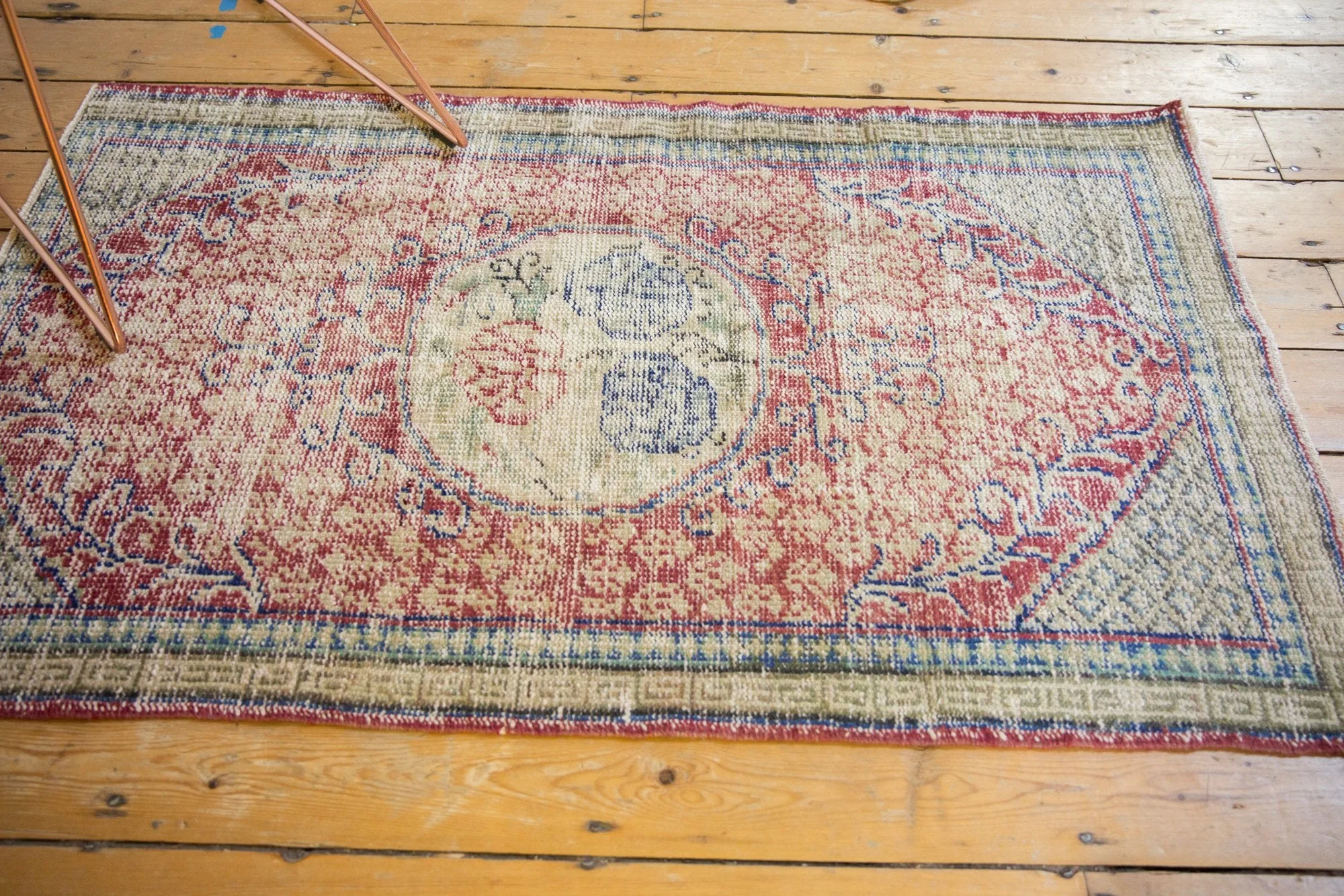 3x5 Vintage Distressed Oushak Rug - Image 6