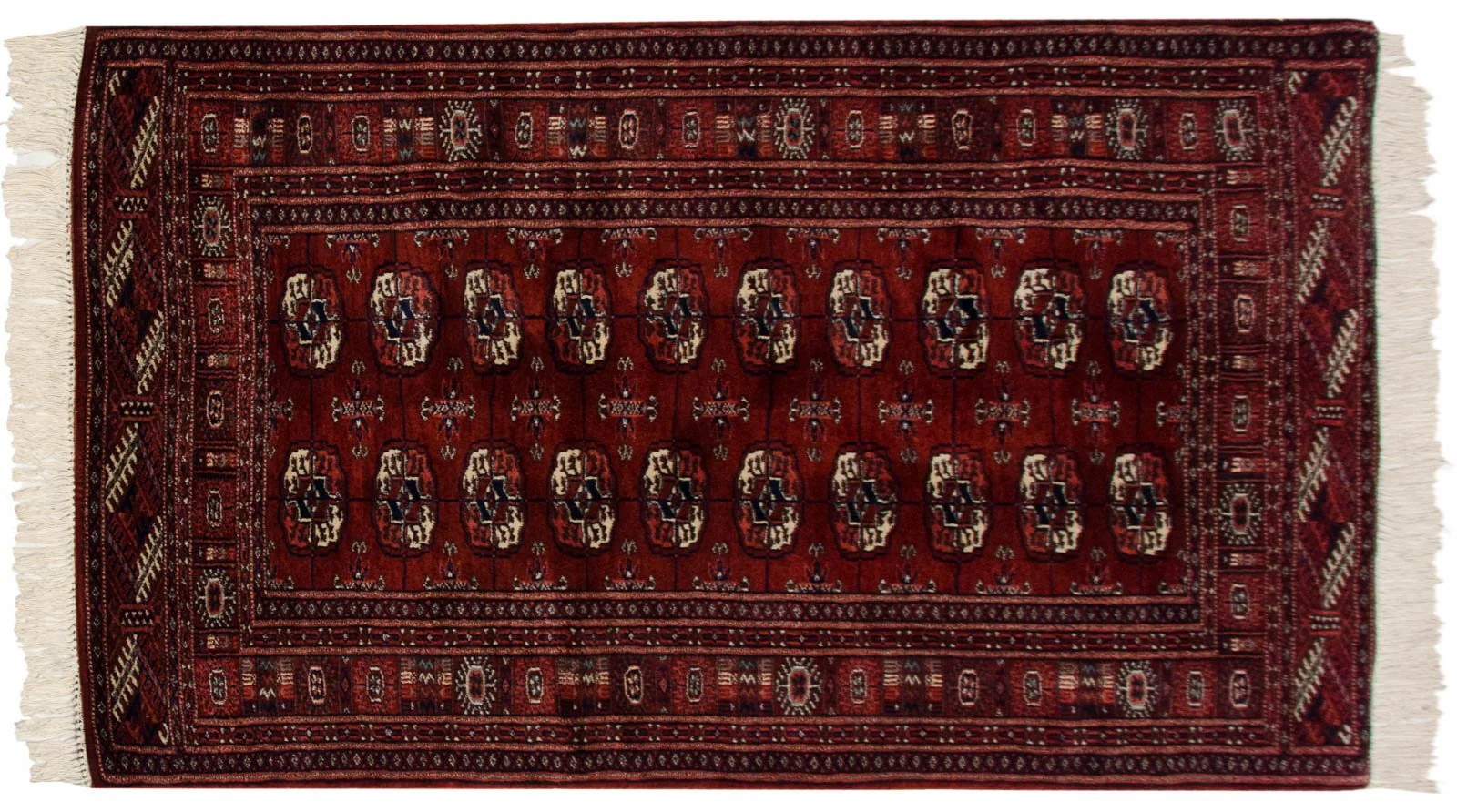 3x5 Vintage Fine Bokhara Rug - Image 4