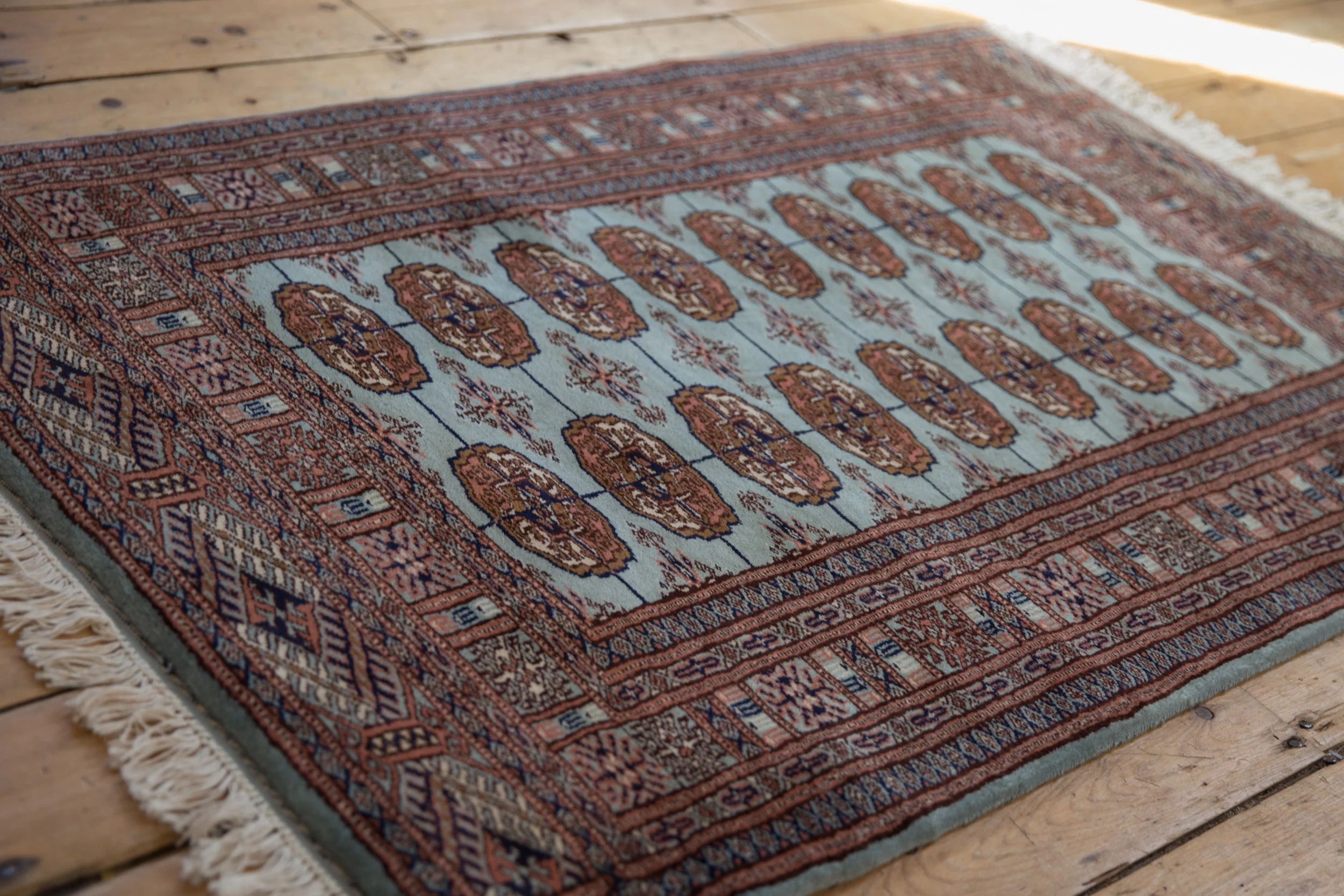 3x5 Vintage Fine Bokhara Rug - Image 4