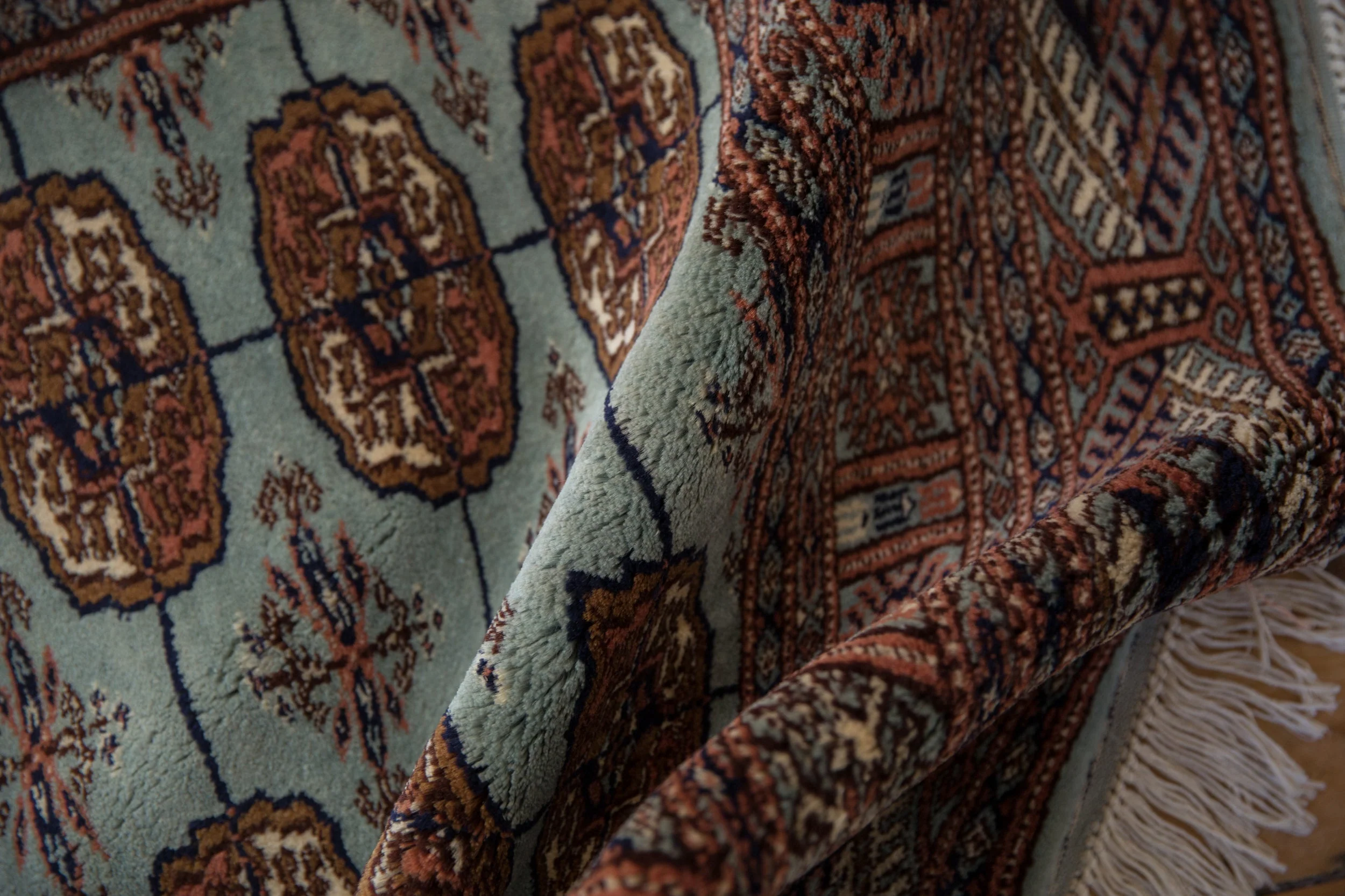 3x5 Vintage Fine Bokhara Rug - Image 8