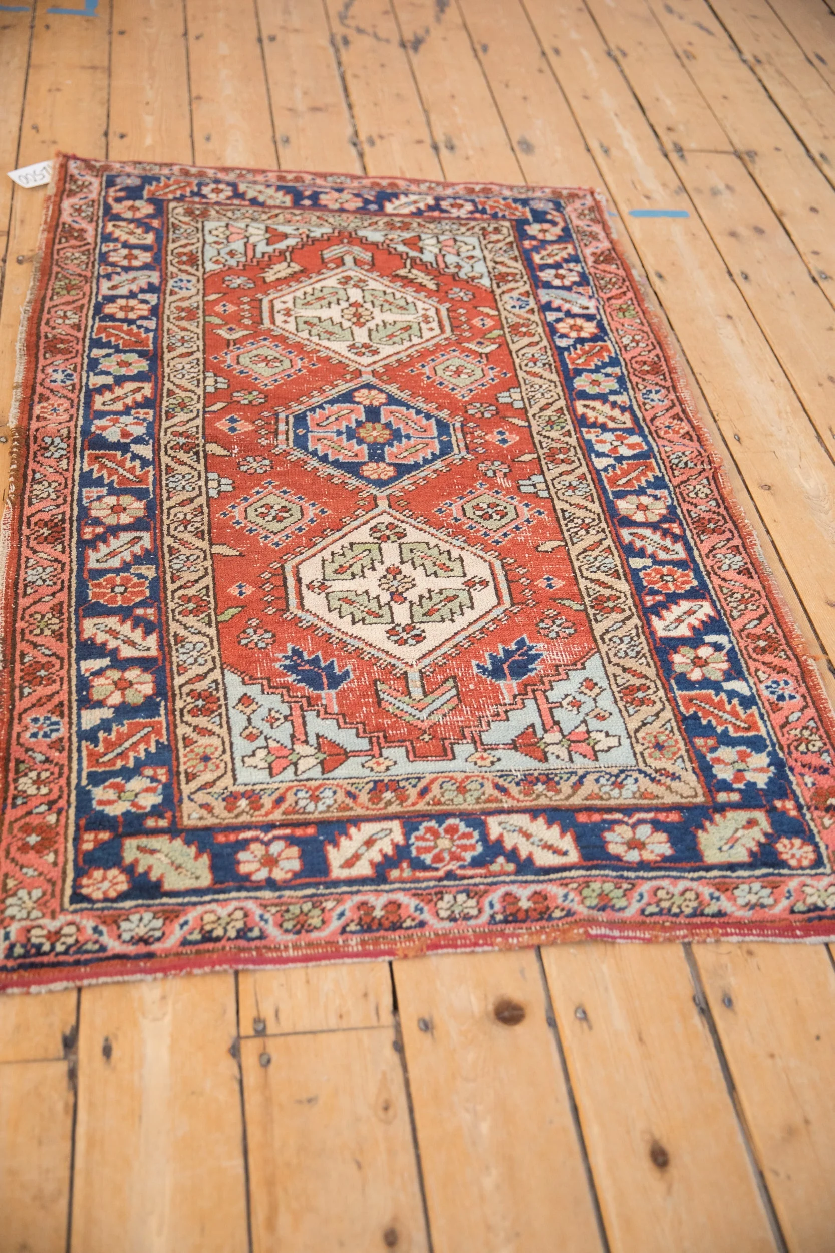3x5 Vintage Heriz Rug - Image 4