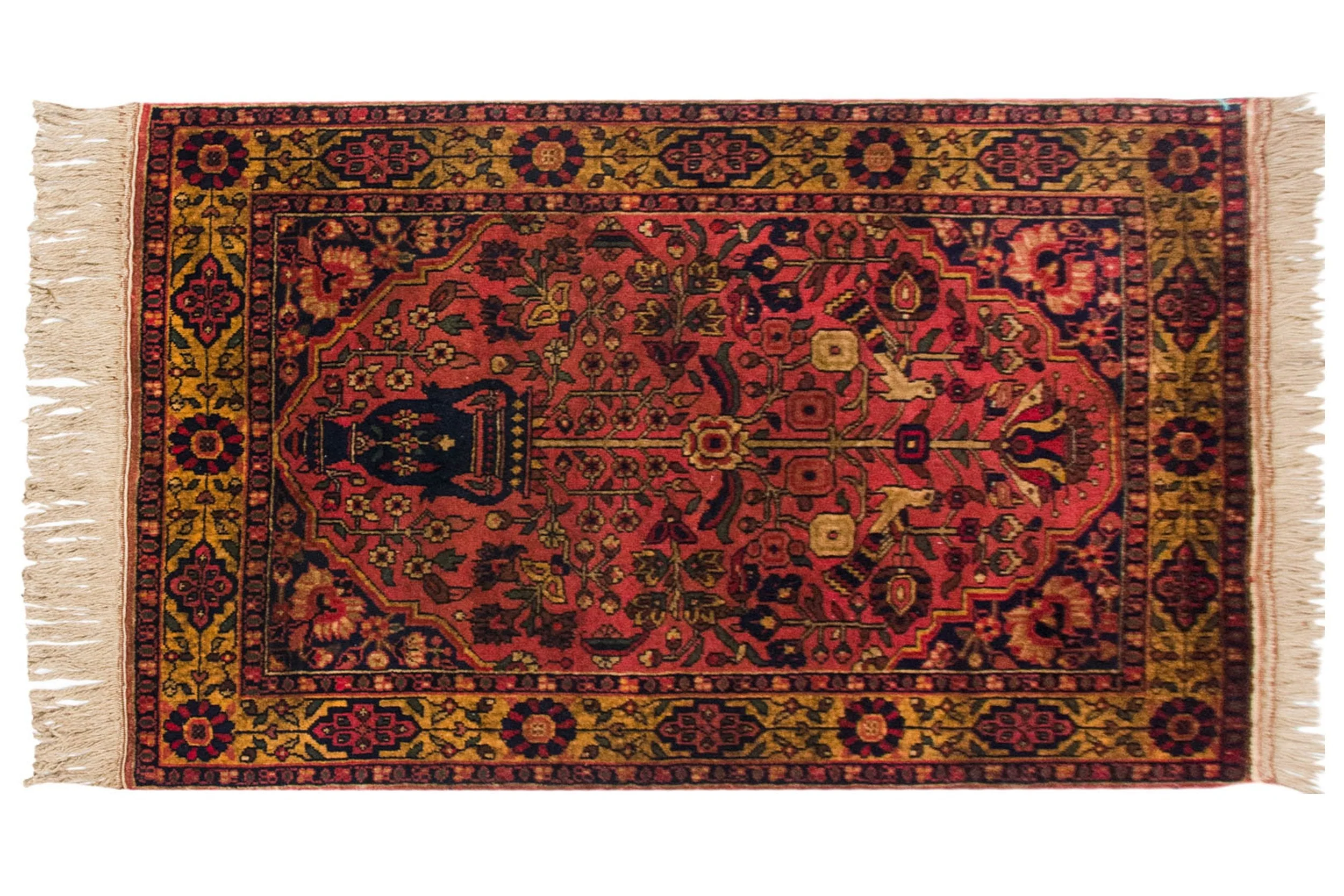 3x5 Vintage Indian Bakhtiari Design Rug - Image 2