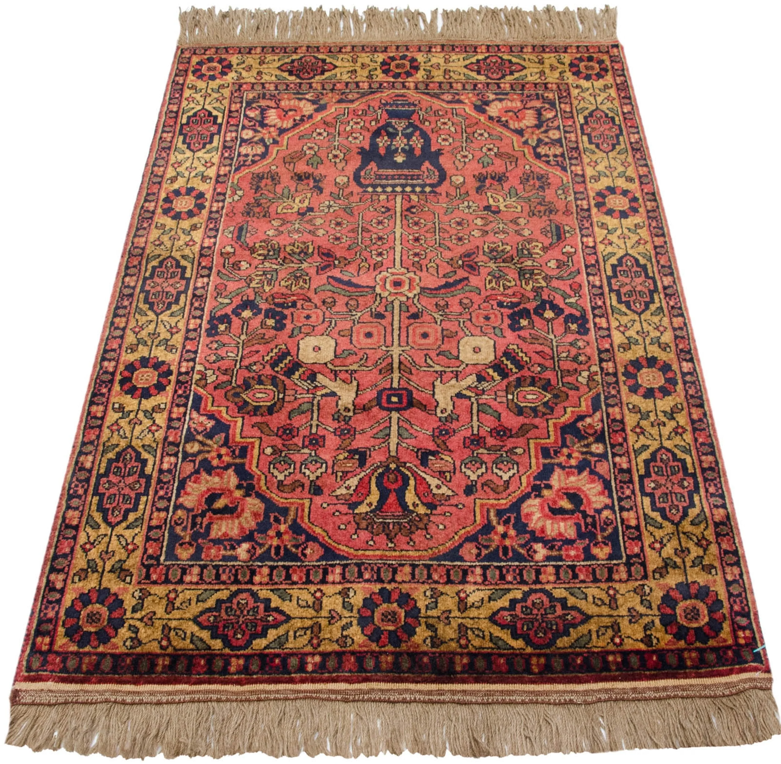 3x5 Vintage Indian Bakhtiari Design Rug - Image 5