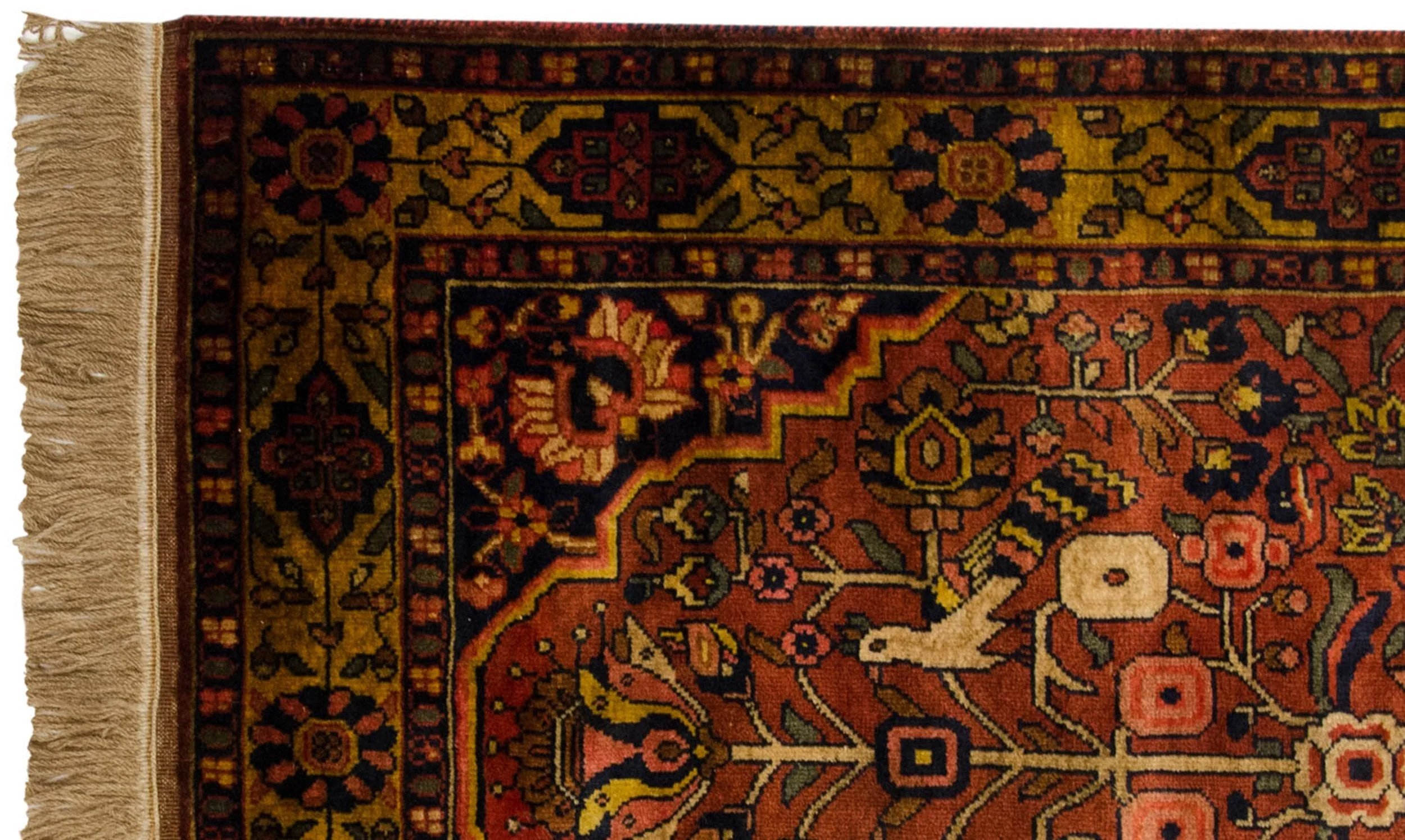 3x5 Vintage Indian Bakhtiari Design Rug - Image 4