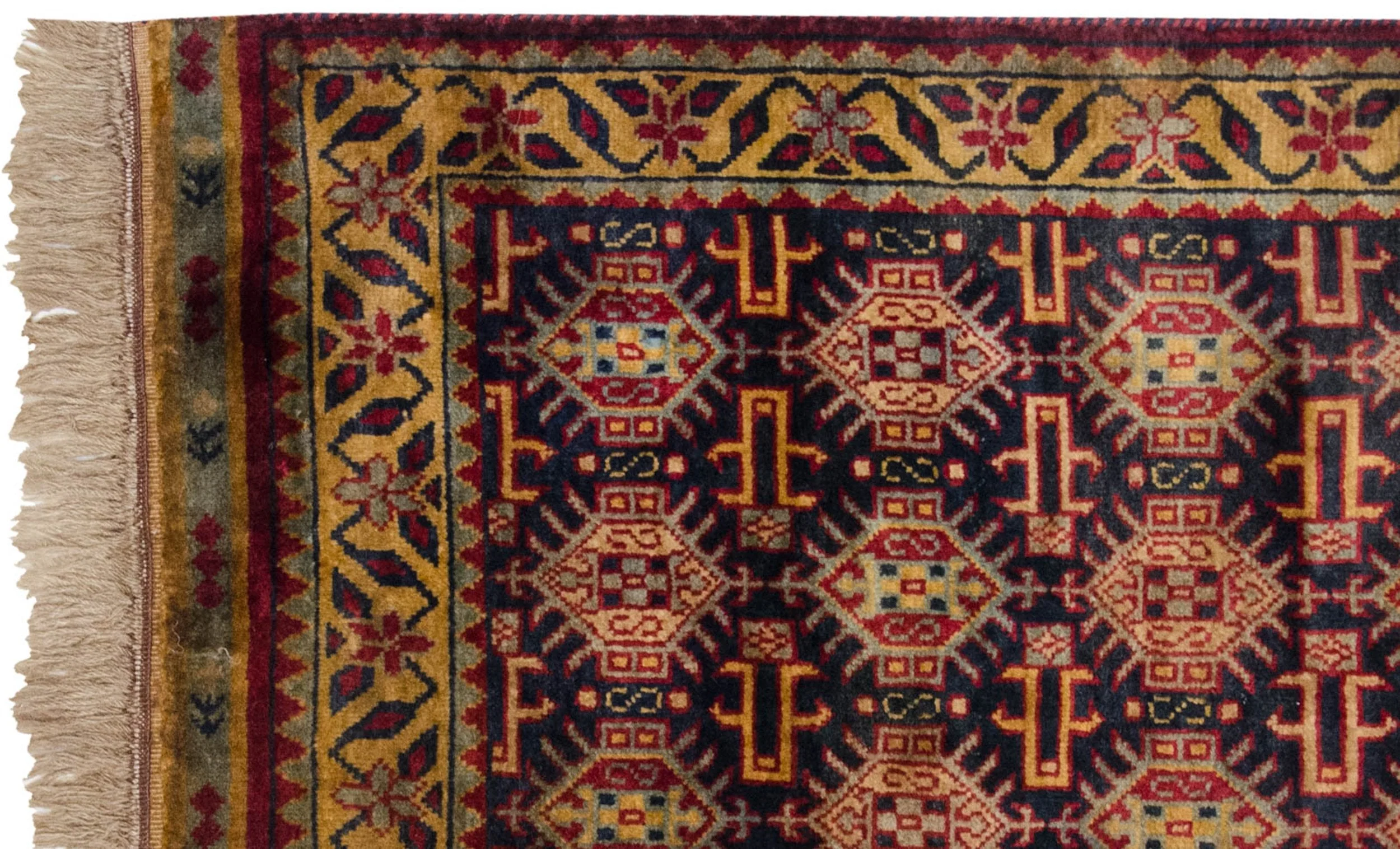 3x5 Vintage Indian Caucasian Design Rug - Image 4