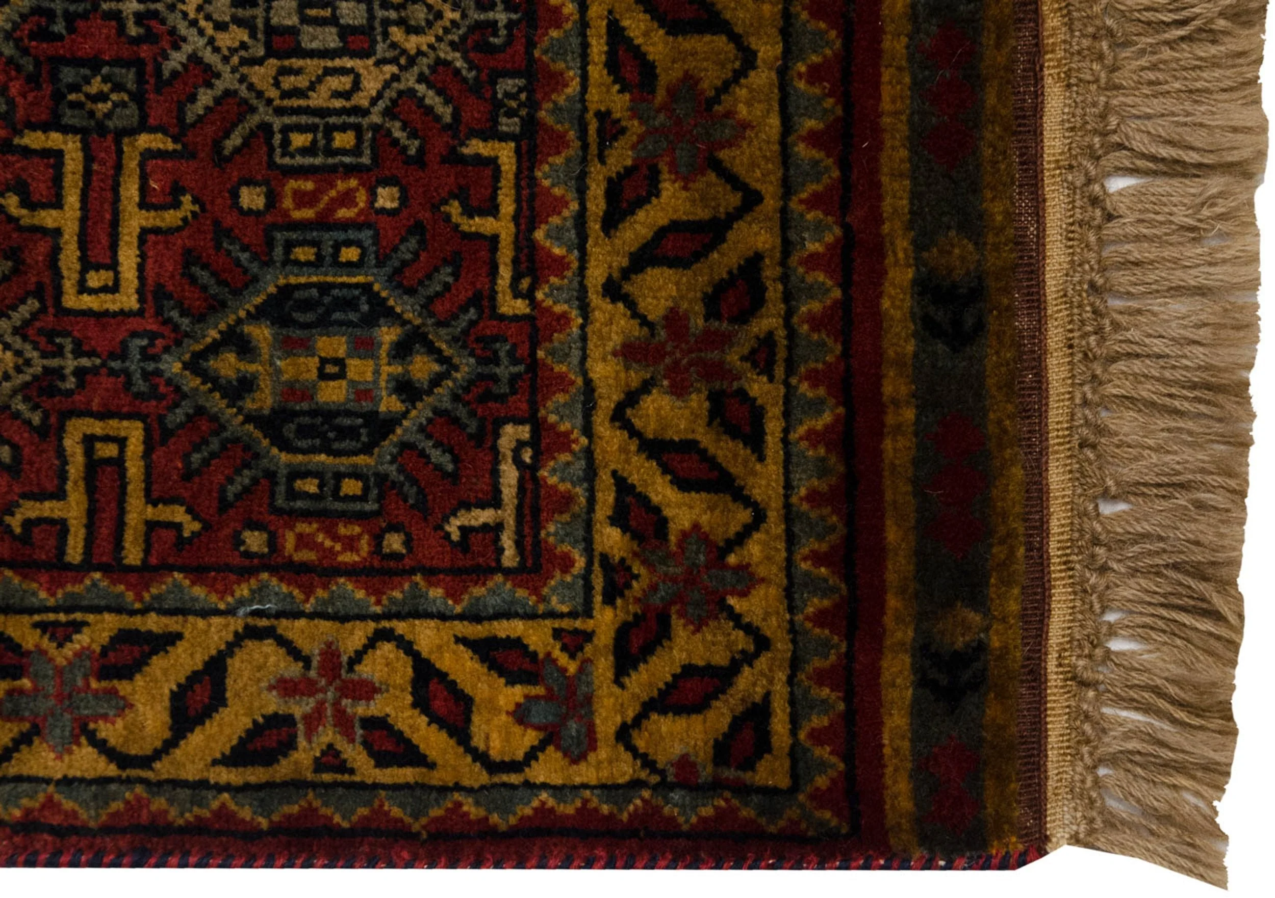 3x5 Vintage Indian Caucasian Design Rug - Image 3