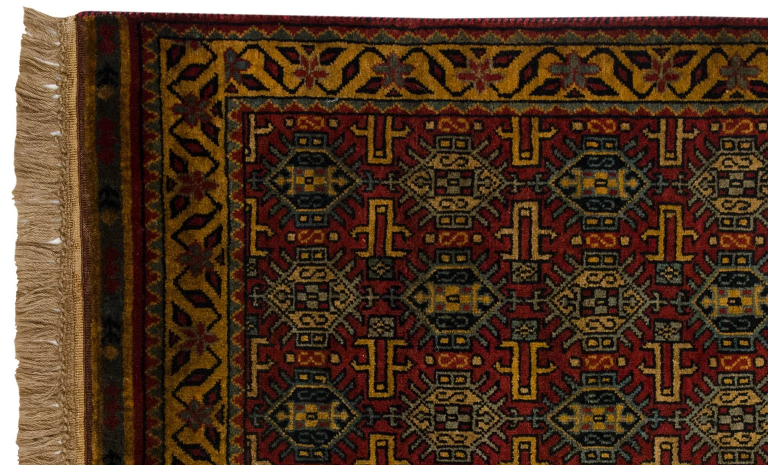3x5 Vintage Indian Caucasian Design Rug - Image 4