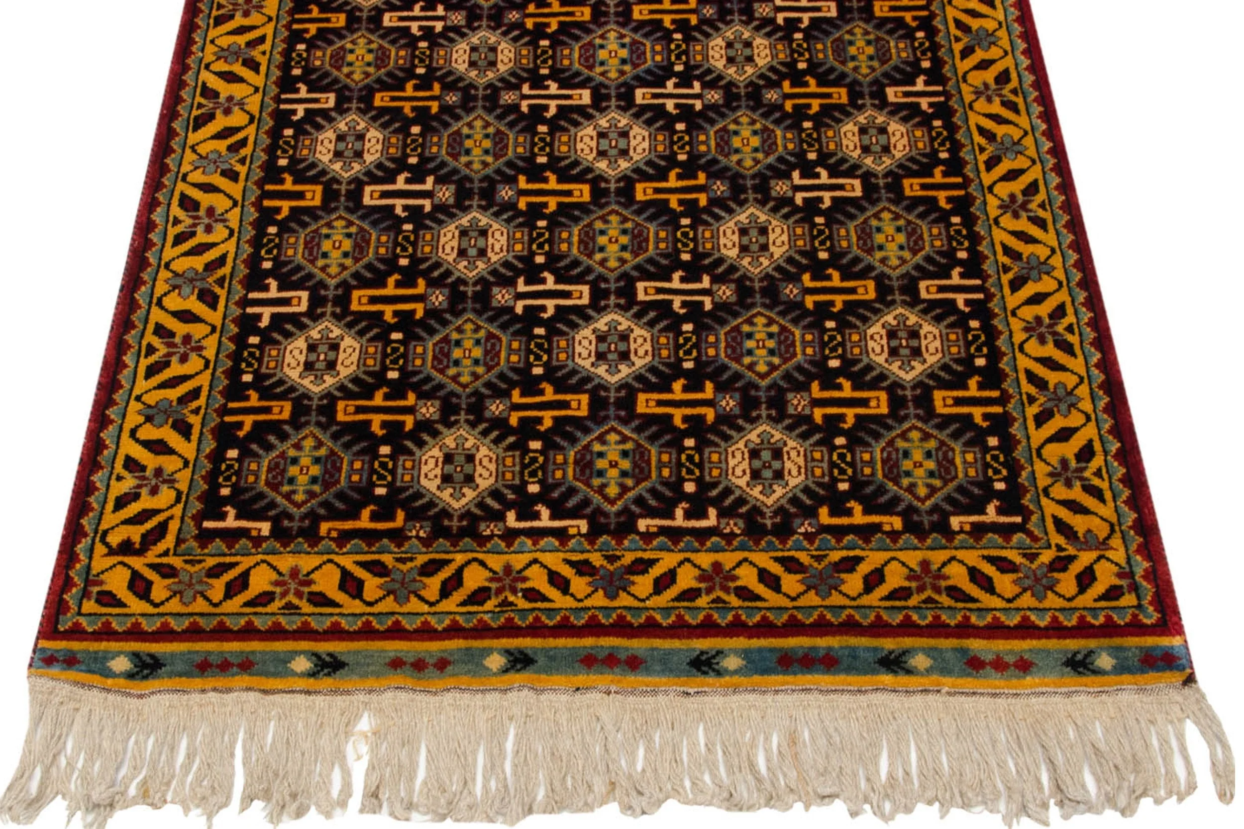 3x5 Vintage Indian Caucasian Design Rug - Image 2