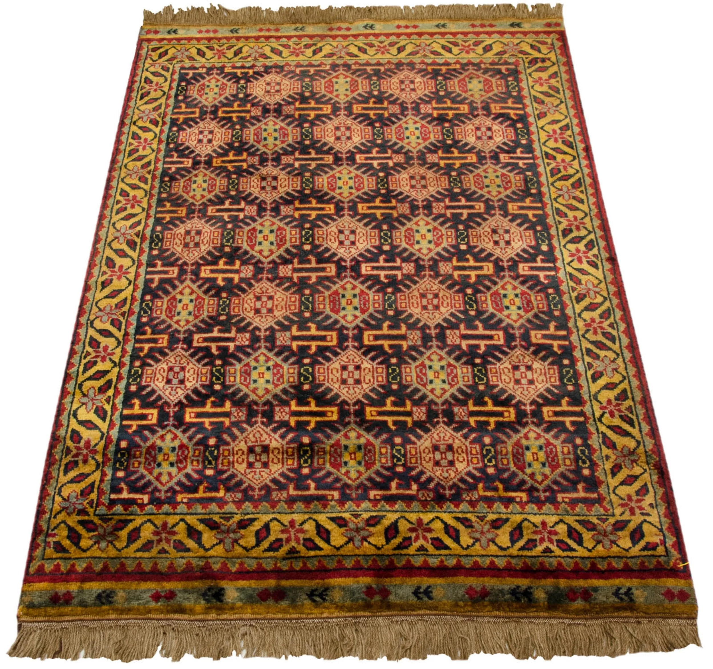 3x5 Vintage Indian Caucasian Design Rug - Image 5