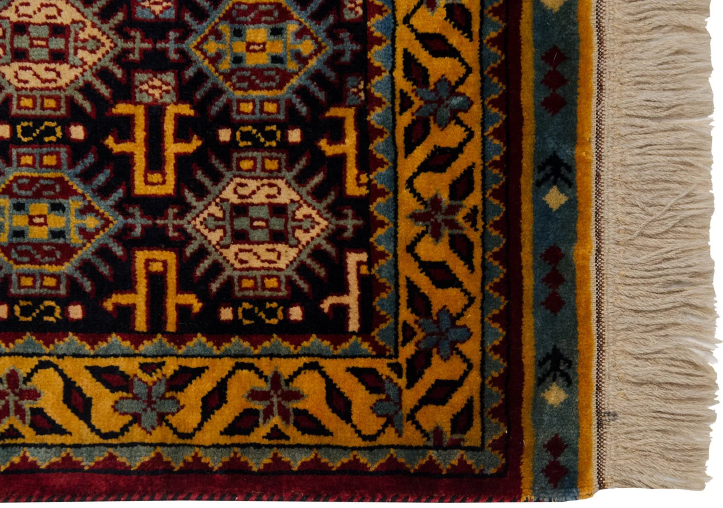 3x5 Vintage Indian Caucasian Design Rug - Image 5
