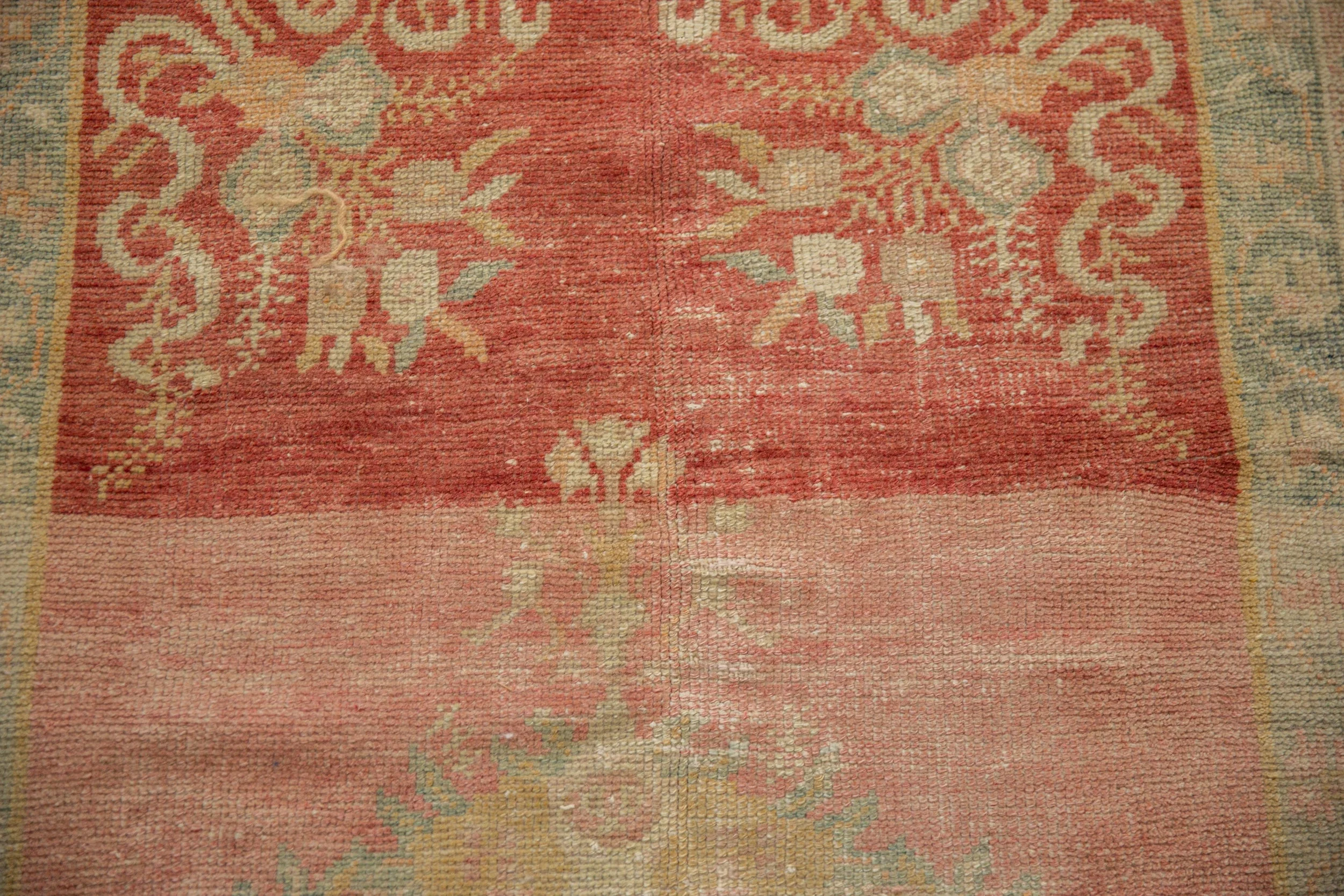 3x6.5 Vintage Distressed Oushak Rug Runner - Image 3