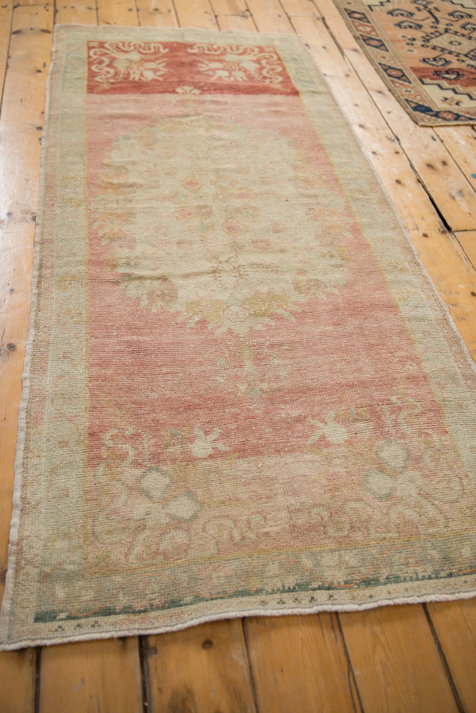 3x6.5 Vintage Distressed Oushak Rug Runner - Image 5