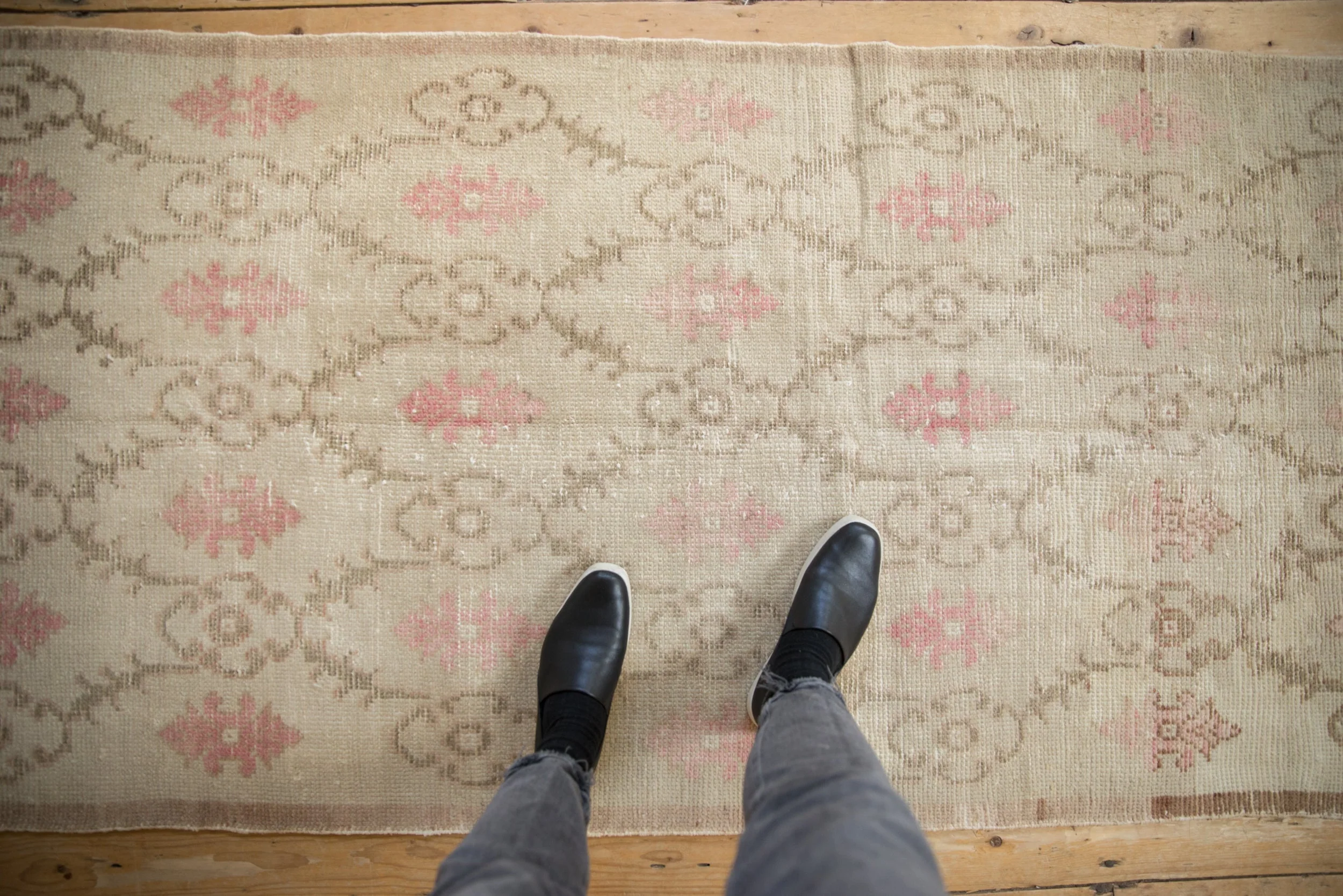 3x6.5 Vintage Distressed Oushak Rug Runner - Image 2