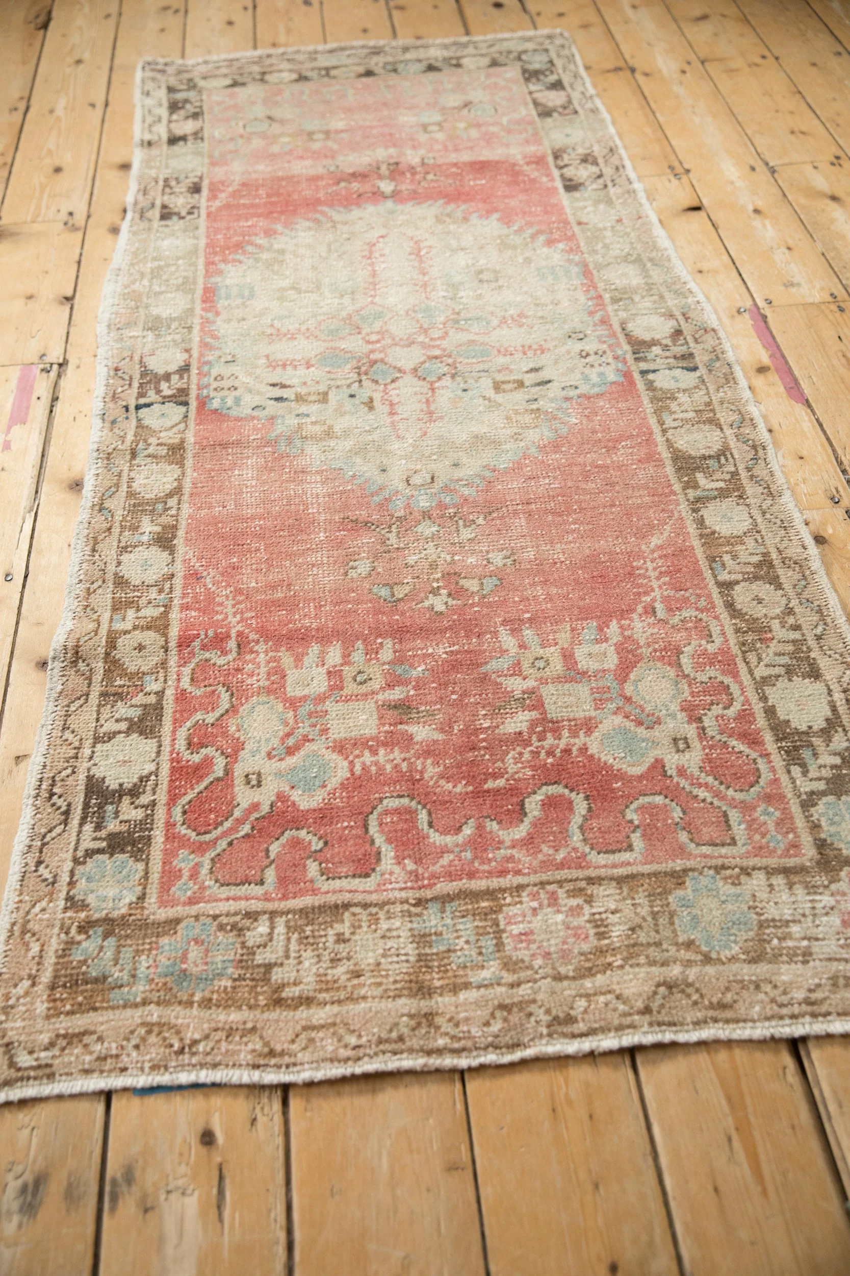 3x6.5 Vintage Distressed Oushak Rug Runner - Image 5