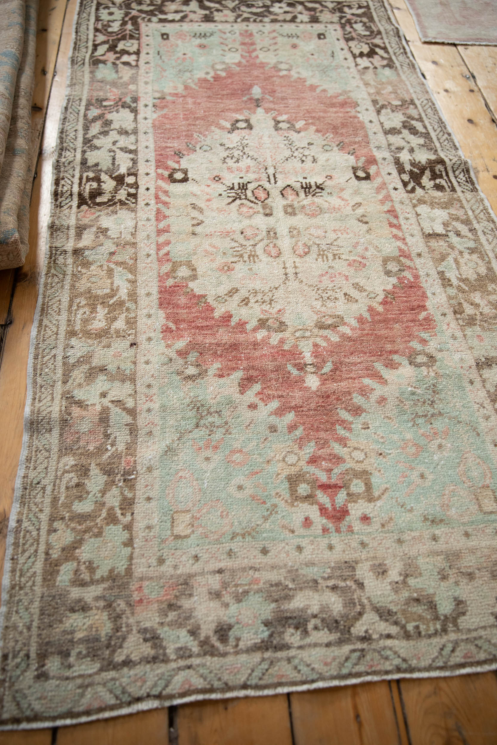 3x6.5 Vintage Distressed Oushak Rug Runner - Image 5